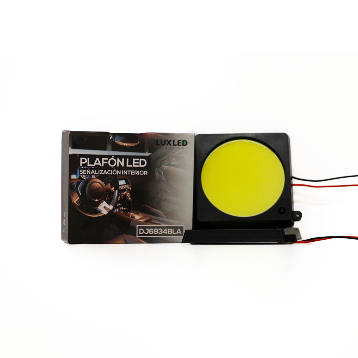 PLAFON LED JUEGO DE 2 UNIDADES DE PLAFONES LED CON TECLA ON / OFF 12V - 24V PEGAMENTO AUTOADHESIVO 9CM X 7 CM 54 LED COB 10 WATTS - 3