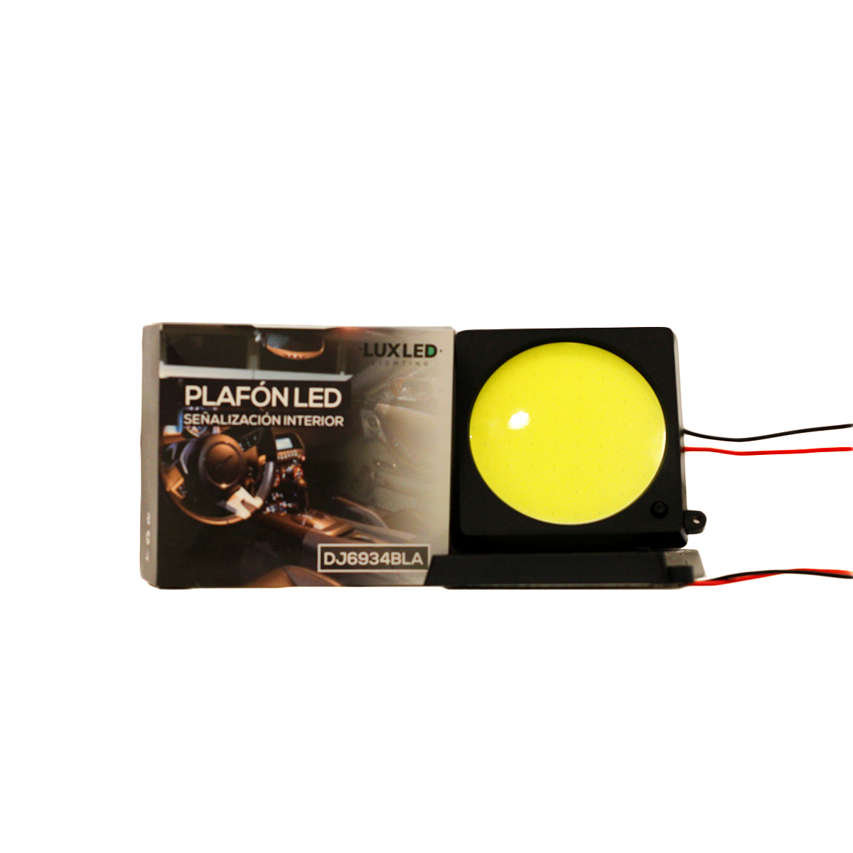 PLAFON LED JUEGO DE 2 UNIDADES DE PLAFONES LED CON TECLA ON / OFF 12V - 24V PEGAMENTO AUTOADHESIVO 9CM X 7 CM 54 LED COB 10 WATTS - 5