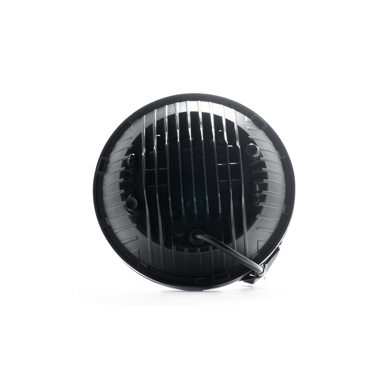 OFF ROAD FARO DE LED UNIVERSAL REDONDO 7 USO IDEAL JEEP WRANGLER - RENEGADE /  MOTO HARLEY DAVIDSON - ROYAL ENFIELD CON KIT DE INSTALACION INCLUIDO Y FUNCION ALTA Y BAJA - HAZ DE LUZ SPOT - - 4