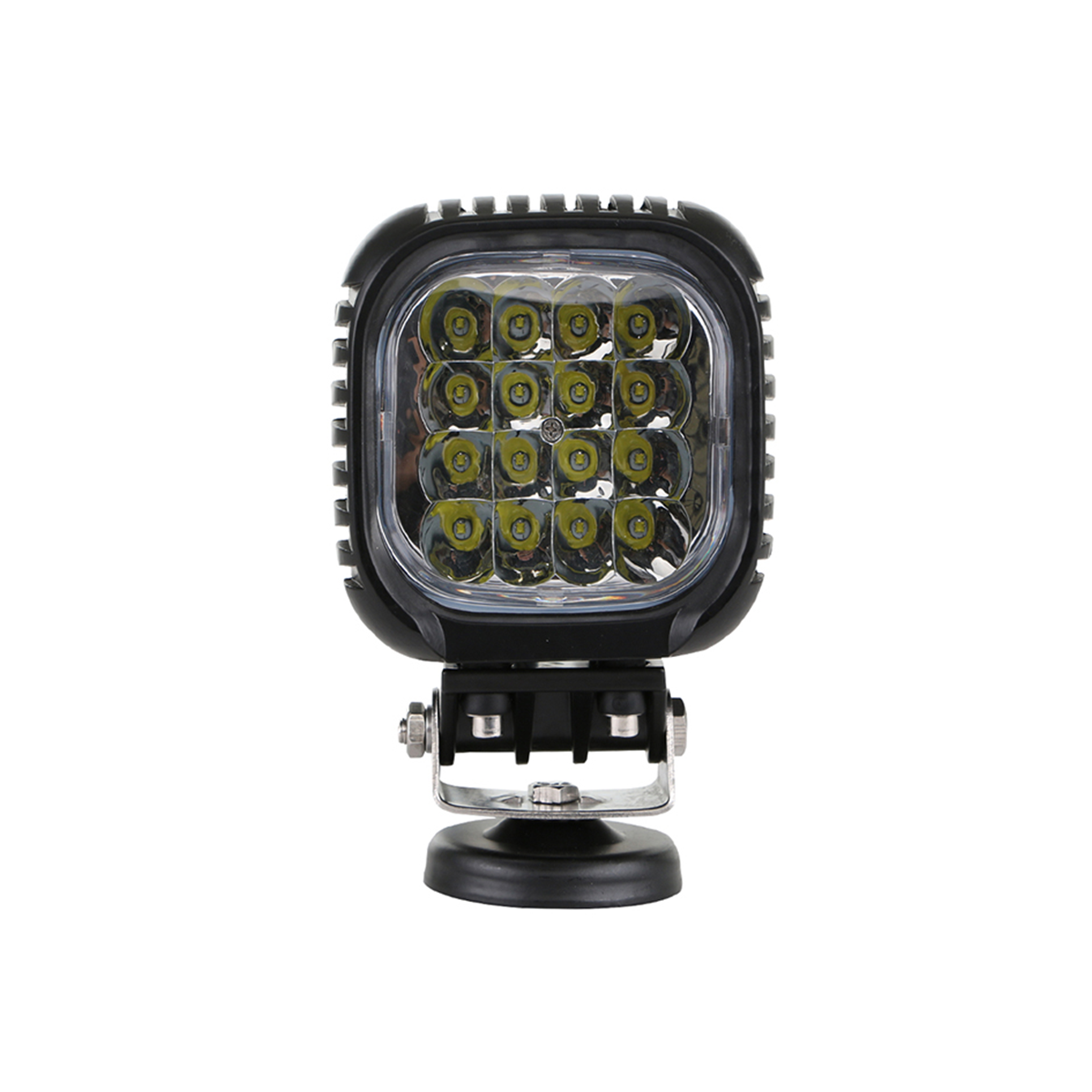 OFF ROAD FARO DE LED UNIVERSAL CUADRADO 48 WATTS (16 LED  3 WATTS) COLOR BLANCO 12V / 24V - HAZ DE LUZ SPOT -