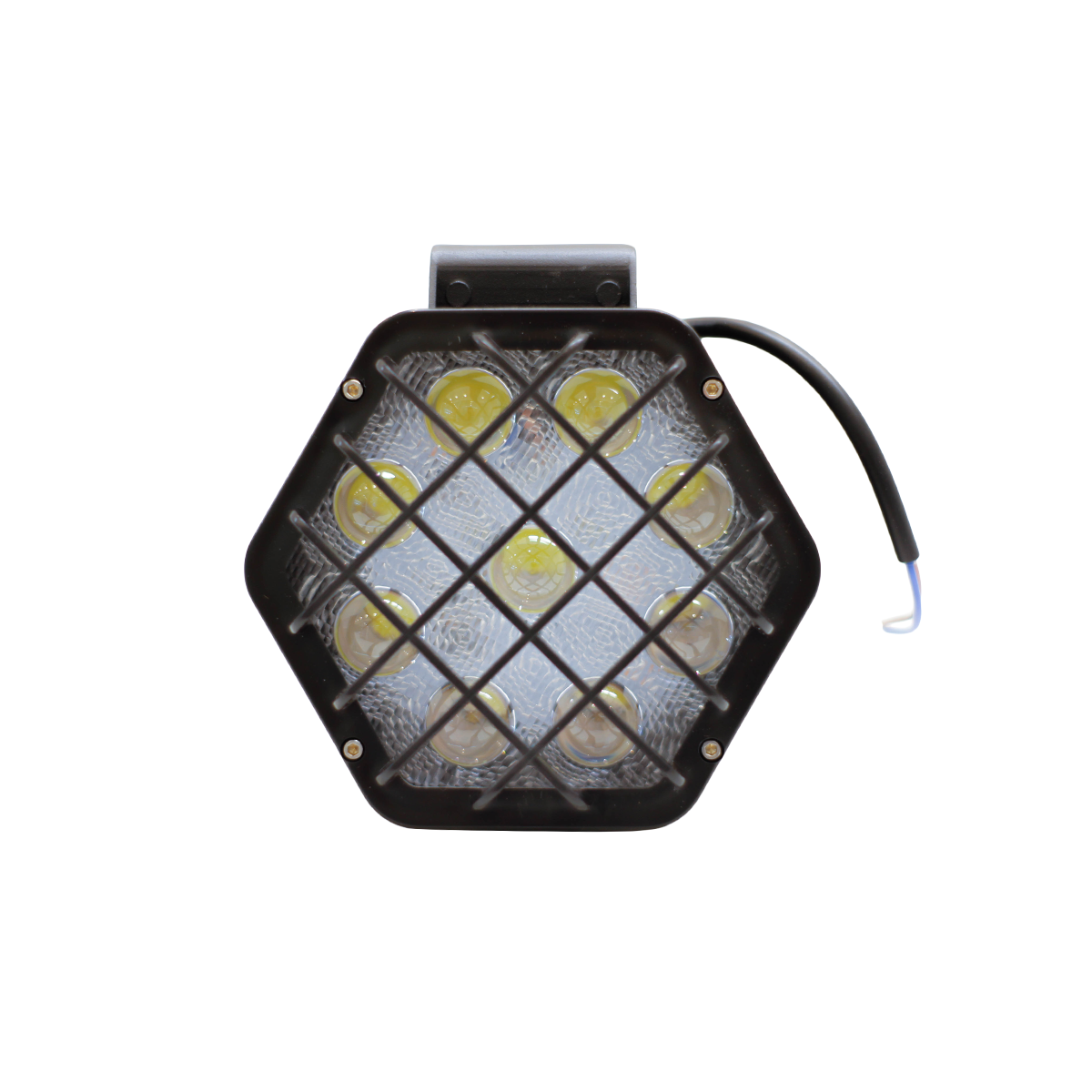 OFF ROAD FARO DE LED UNIVERSAL ROMBOIDAL 27 WATTS (9 LED  3 WATTS) COLOR BLANCO 12V / 24V - HAZ DE LUZ SPOT -