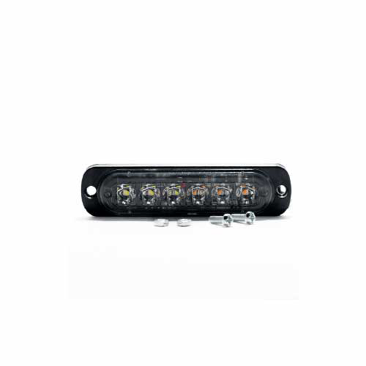 OFF ROAD FARO DE LED UNIVERSAL 12V - 6 LED CHAT PARA PARRILLA / PARAGOLPE CON LUZ DESTELLANTE BLANCA Y AMBAR - 3