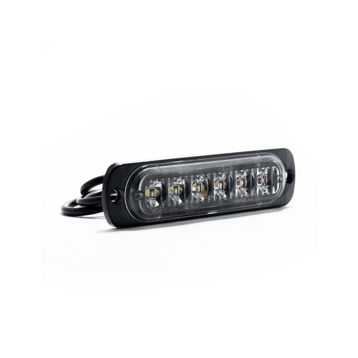 OFF ROAD FARO DE LED UNIVERSAL 12V - 6 LED CHAT PARA PARRILLA / PARAGOLPE CON LUZ DESTELLANTE BLANCA Y AMBAR - 4