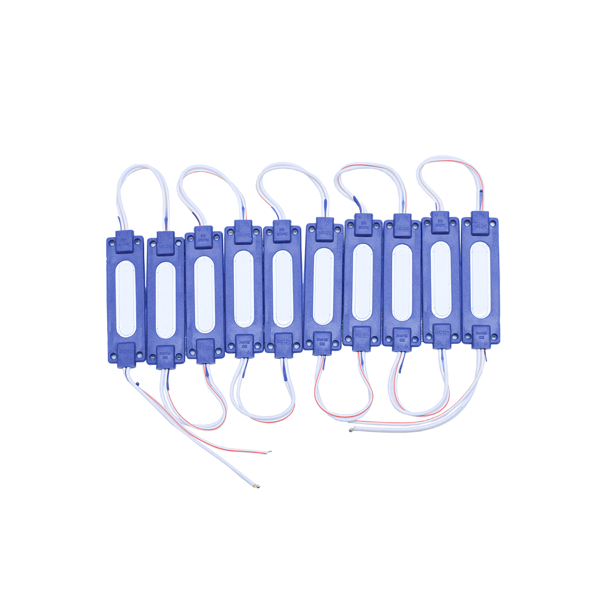 MODULO LED COB TABLA RIGIDA COB AZUL 12V 7CM X 1,5CM  CANTIDAD POR CAJA MASTER 4000