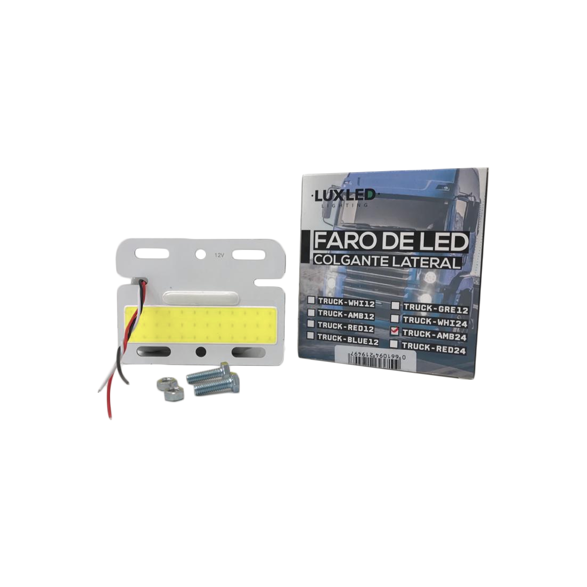 OFF ROAD FAROS DE CAMION PACK X 4 UNIDADES DE FAROS COLGANTES ENCASTRABLES PARA LATERAL DE CAMION 10.5 CM DE ANCHO X 8 CM DE ALTO BLANCO 24V