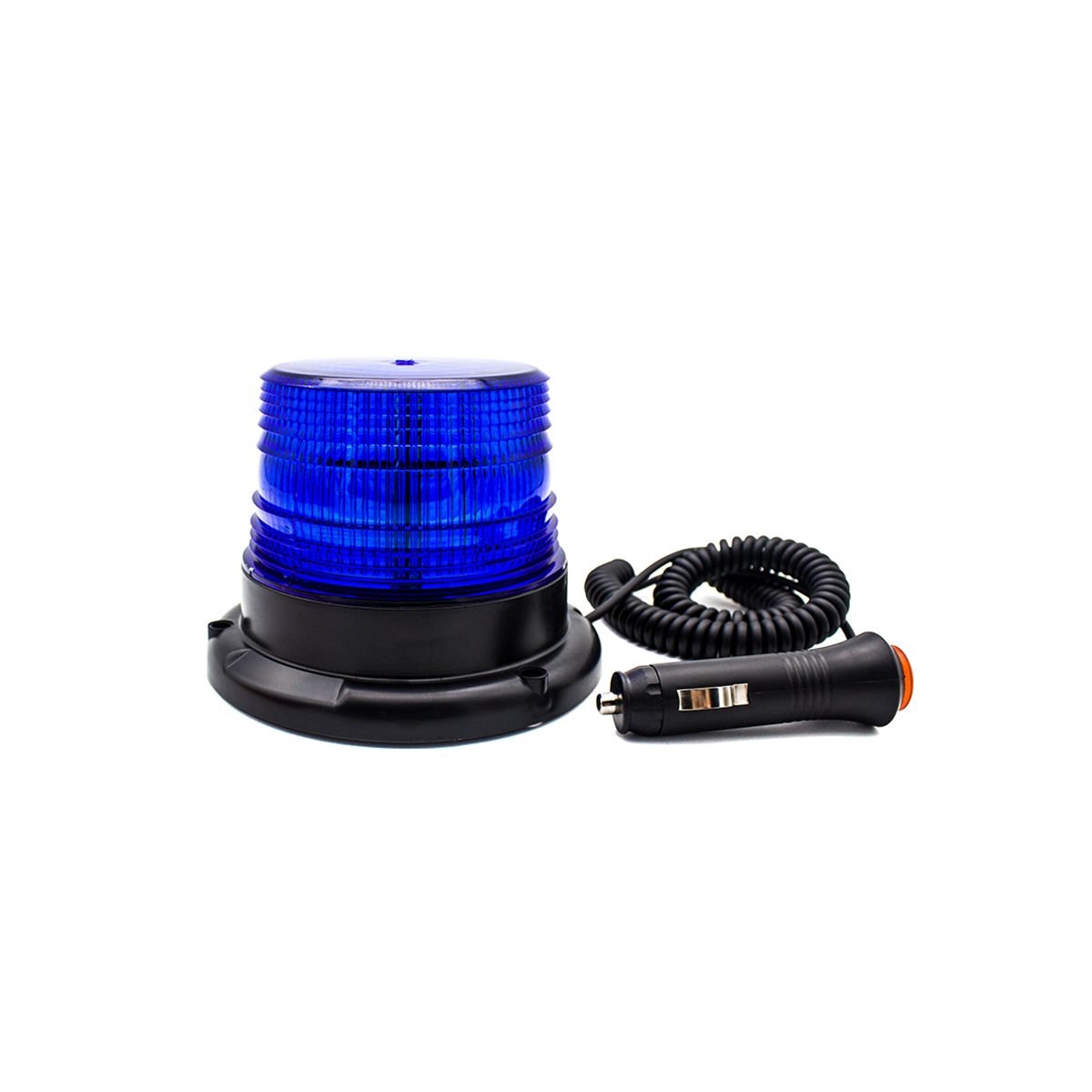 BALIZA GIRATORIA LED BALIZA DESTELLANTE LED 12V - 24V COLOR AZUL CON CONEXION A TOMA 12V - 2