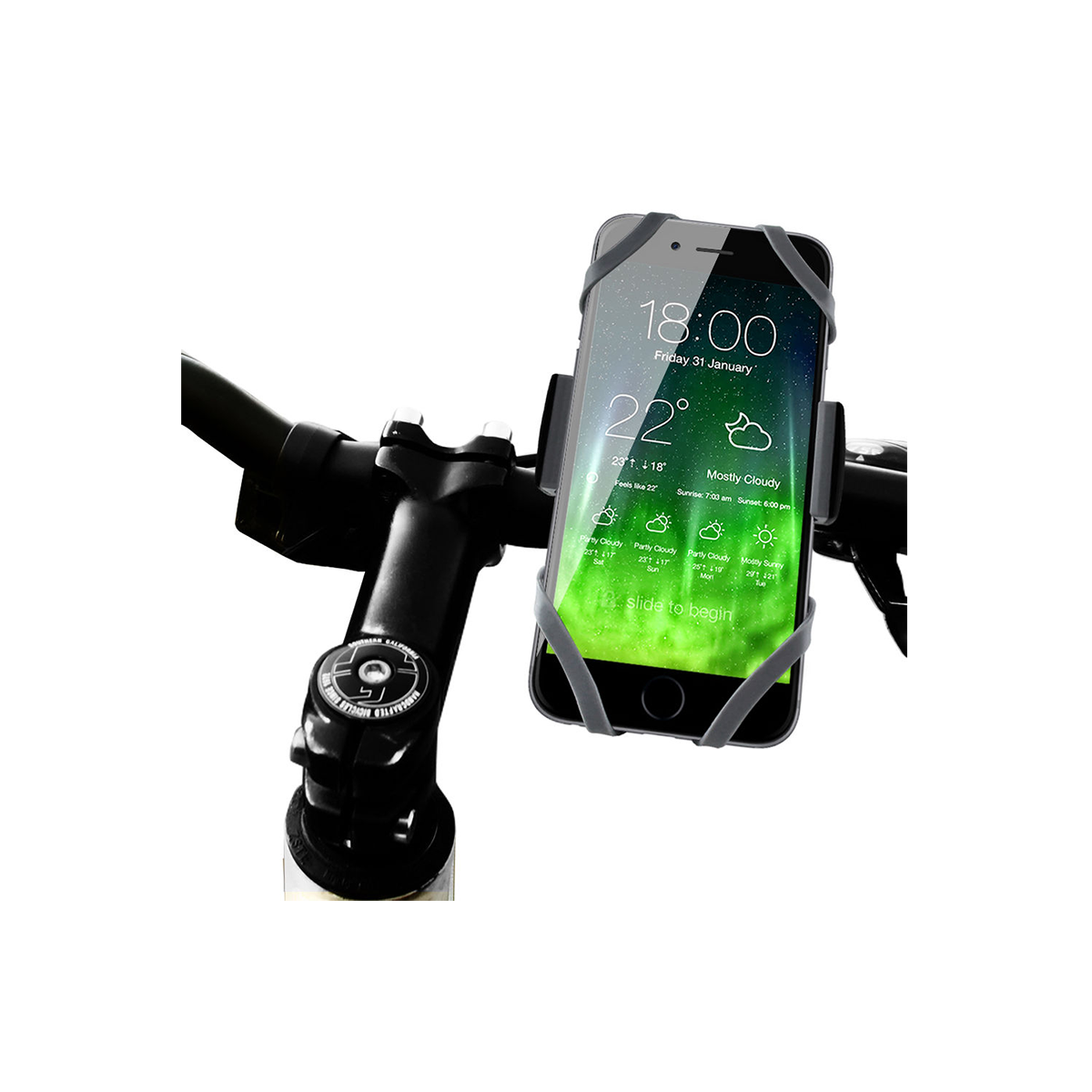 ACCESORIO PARA CELULAR SOPORTE CELULAR / GPS PARA BICIS Y MOTOS NEGRO