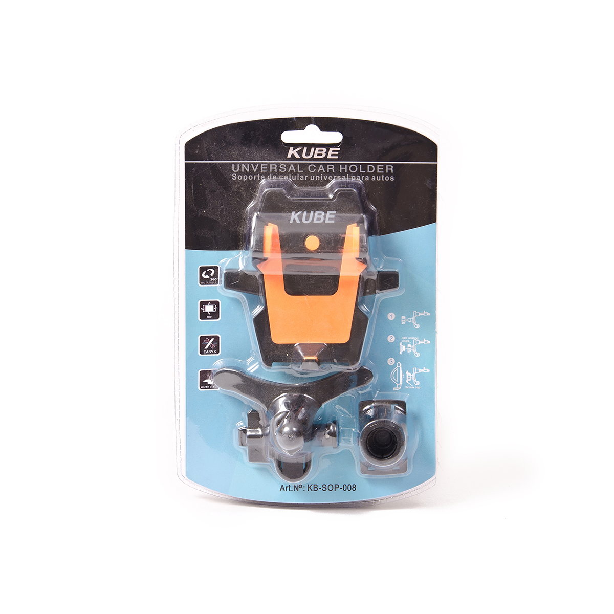 ACCESORIO PARA CELULAR SOPORTE CELULAR / GPS NARANJA+NEGRO