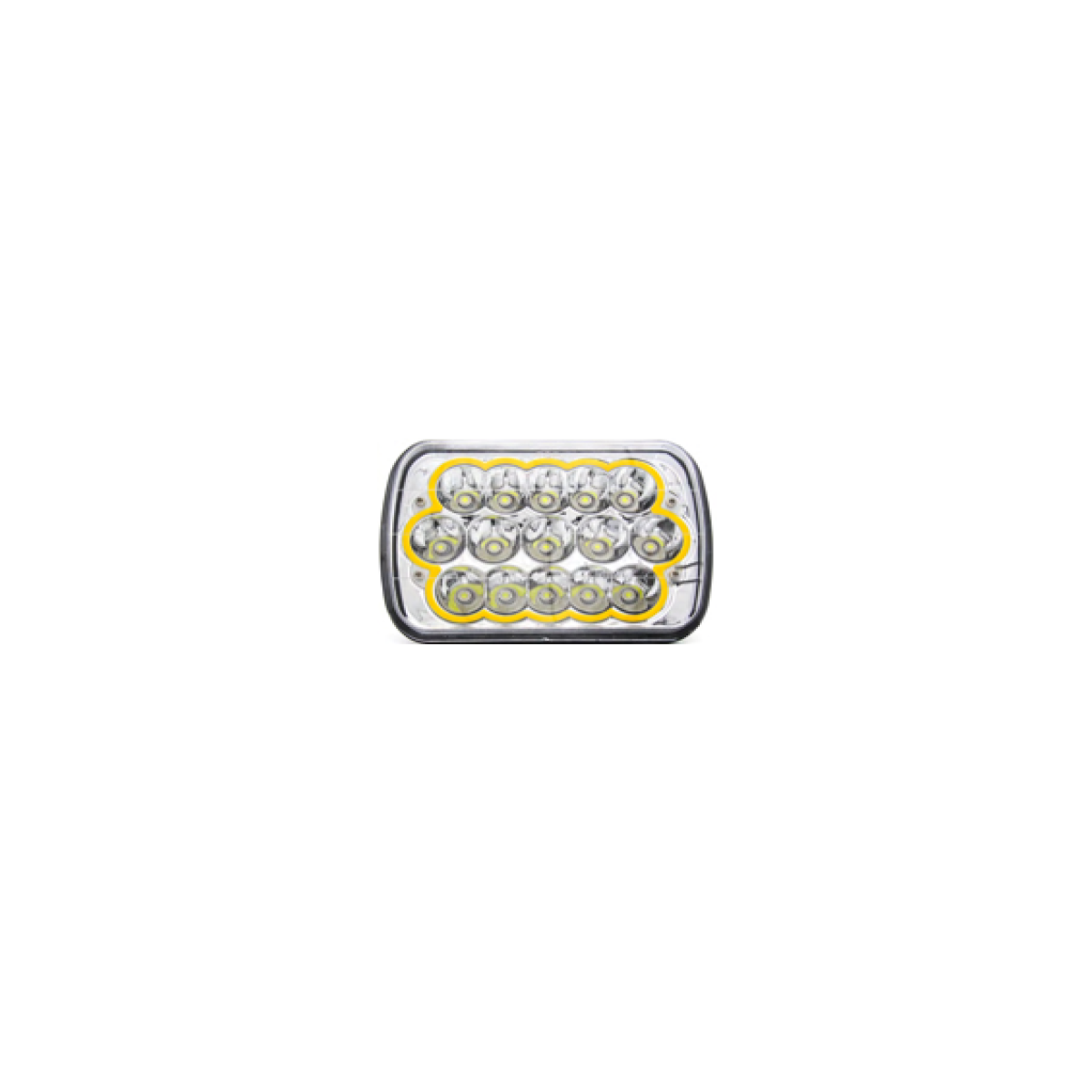 OFF ROAD FARO DE LED FARO DE LED RECTANGULAR 15 LED 45W COLOR  BLANCO  20X6X14CM  AUREOLA BLANCA