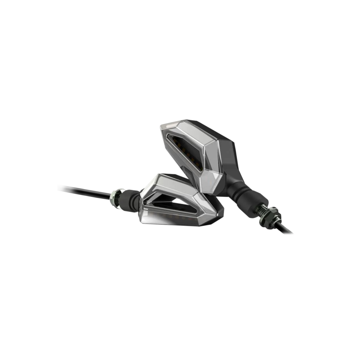 OFF ROAD FARO DE LED DE MOTO GIRO PARA MOTO CON LUZ LED RUNNING AMBAR Y LUZ DE GIRO AMBAR 12V  - JUEGO DE 2 UNIDADES MEDIDAS 140*94*43 (mm)