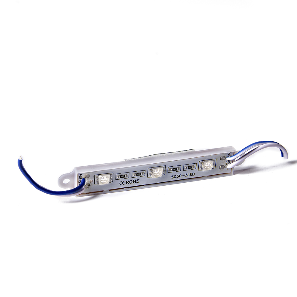 LEDS SMD TABLA RIGIDA 3 LED 5050 SMD AZUL 24V - 2