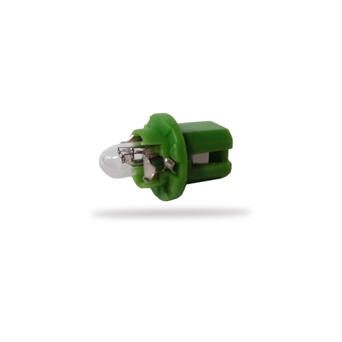 LAMPARAS DE SEÑALIZACION 24V 1.2W BX8.5D/2 24V 1.2W  BLACK 2721 CON PORTALAMPARA VERDE  (CODIGO ANTERIOR: 13600KO) CANTIDAD POR CAJA MASTER 5000