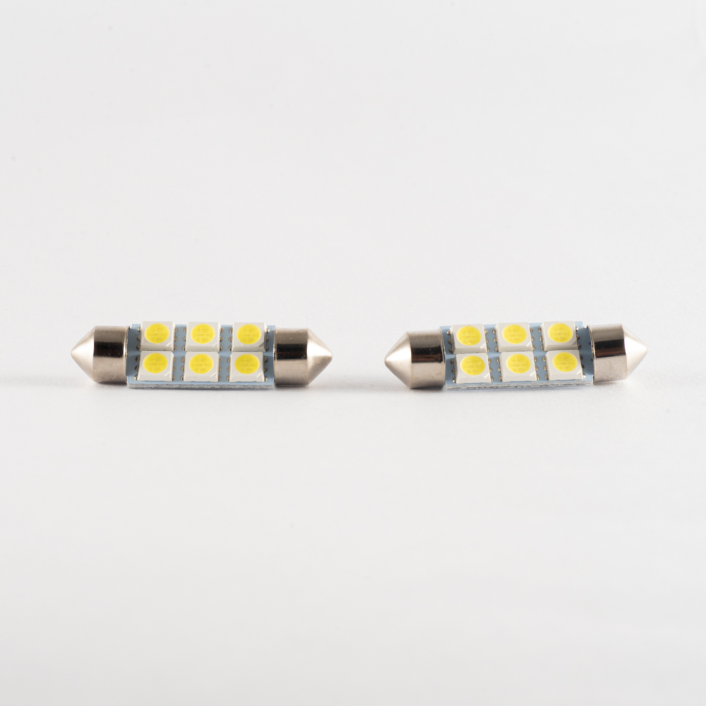 LEDS SMD TUBULAR - FESTOON 6 LED 5050 SMD 39MM - BLANCO 12V - 3