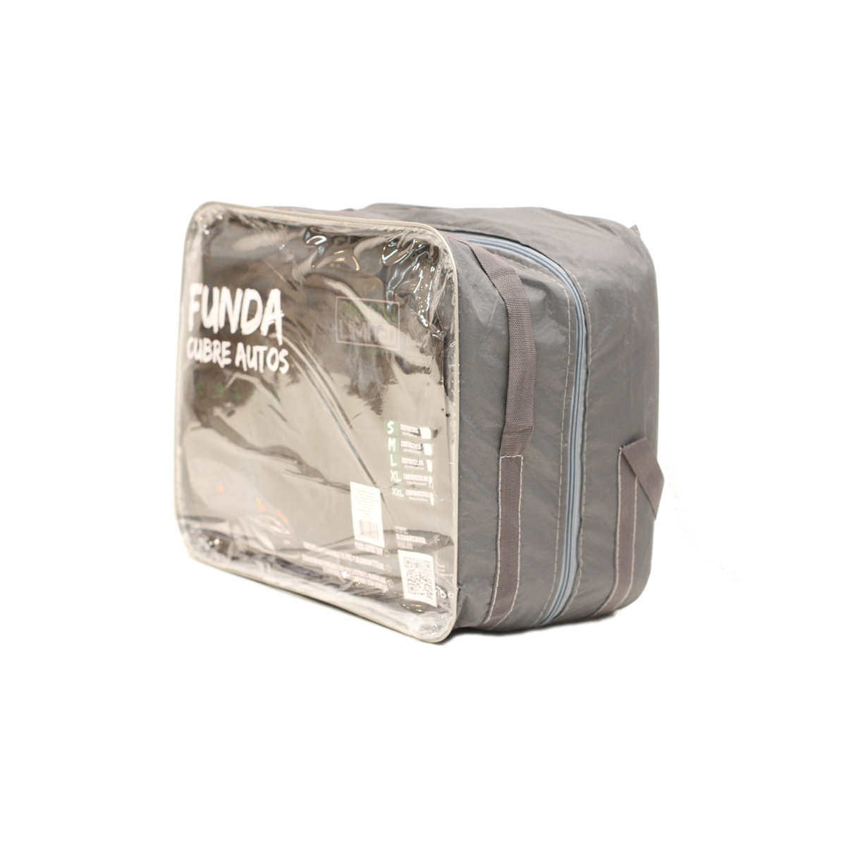 FUNDA CUBRE AUTOS PARA AUTOS SEDAN EXTRA LARGE 483X178X119CM. LOGO DAKAR. PVC Y ALGODON 270 GRAMOS. COBERTOR DE ESPEJOS CON REFLECTORES NARANJAS, ELASTICO, CLIPS Y CIERRE. - 2