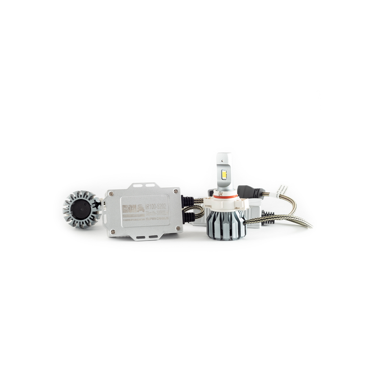 OFF ROAD KIT DE LED IR100 CANBUS H16 10MA GENERACION CHIP CSP SUPER CANBUS 30000 LUMENS 36 WATTS 12V CON COOLER - 2