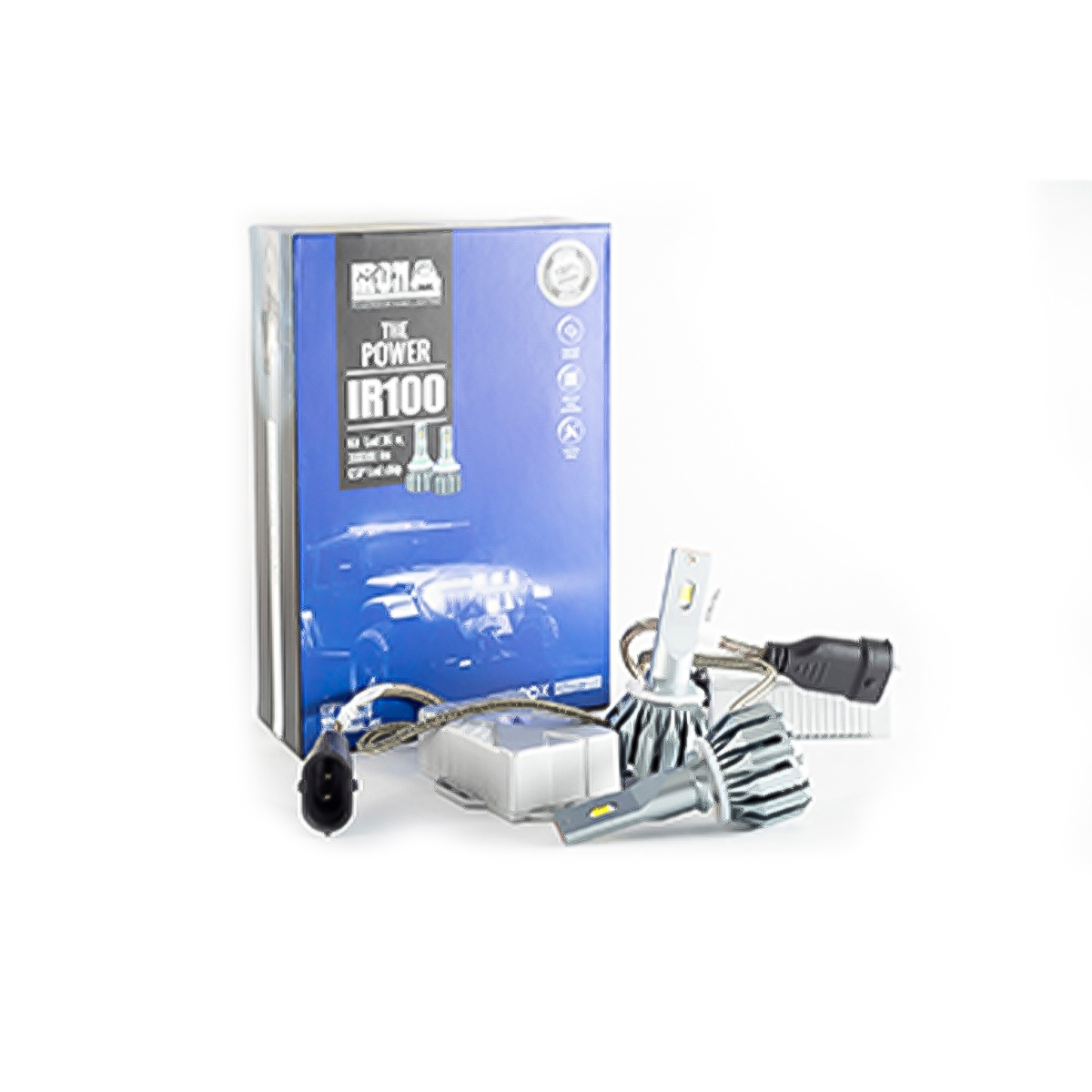 OFF ROAD KIT DE LED IR100 CANBUS H27 10MA GENERACION CHIP CSP SUPER CANBUS 30000 LUMENS 36 WATTS 12V CON COOLER - 2