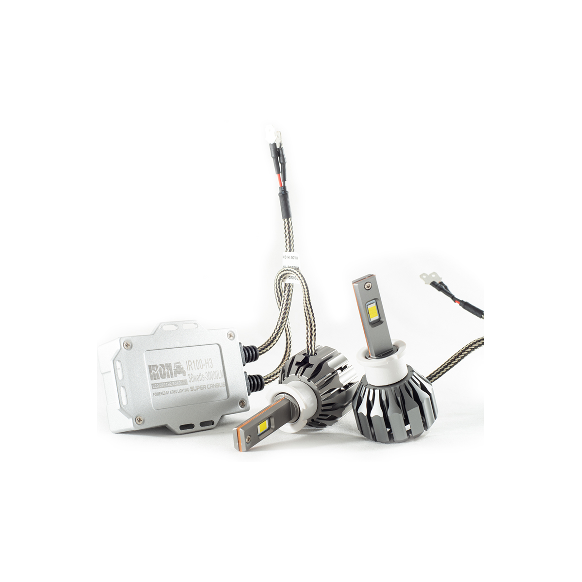 OFF ROAD KIT DE LED IR100 CANBUS H3 10MA GENERACION CHIP CSP SUPER CANBUS 30000 LUMENS 36 WATTS 12V CON COOLER - 6