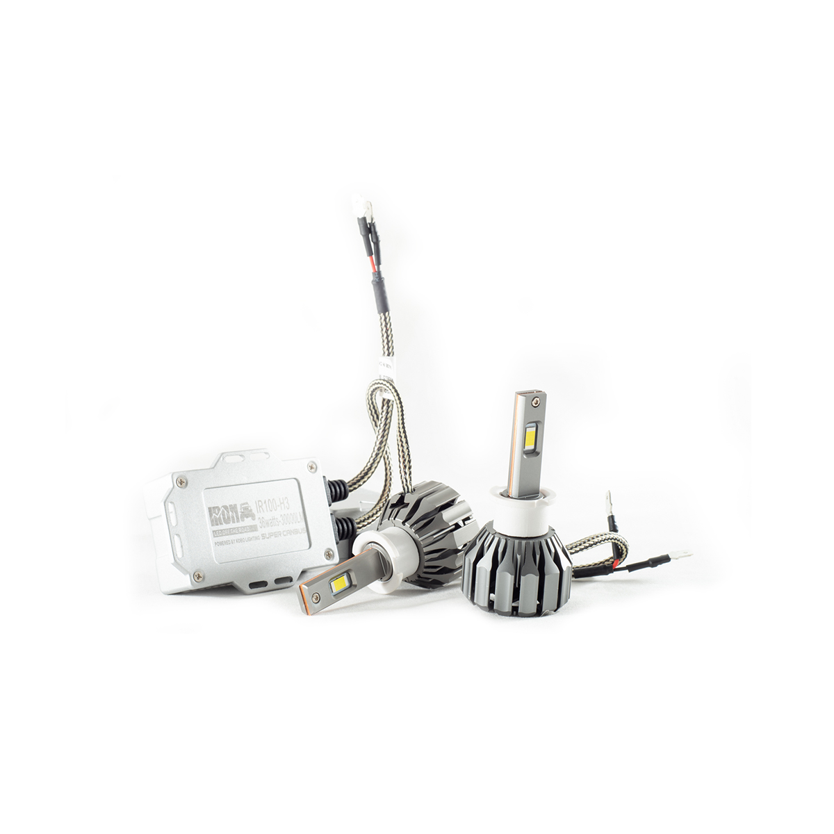 OFF ROAD KIT DE LED IR100 CANBUS H3 10MA GENERACION CHIP CSP SUPER CANBUS 30000 LUMENS 36 WATTS 12V CON COOLER - 7