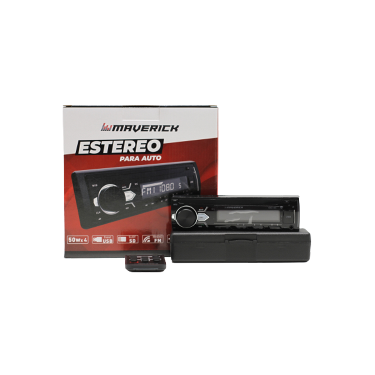 ESTEREO BLUETOOTH 1 DIN CON BLUETOOTH, AUX, MP3, AM / FM, FRENTE DESMONTABLE, ESTUCHE CONTROL REMOTO, TARJETA SD, - 5