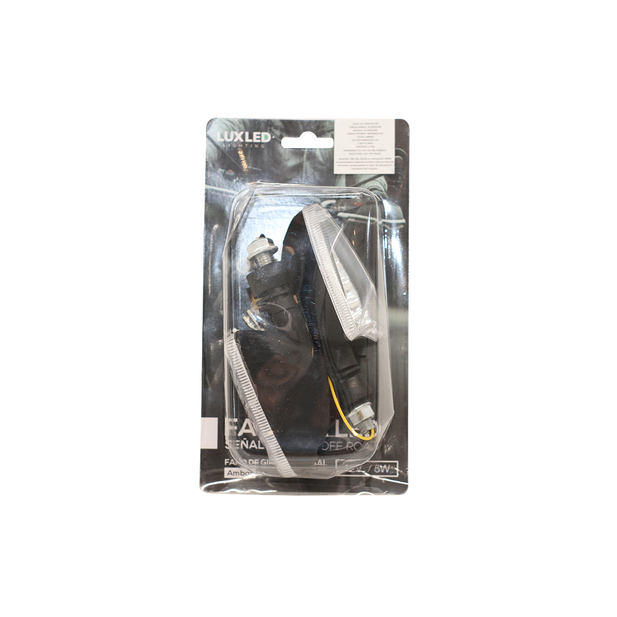 OFF ROAD FARO DE LED DE MOTO FARO DE GIRO UNIVERSAL AMBAR 12V 5W 1500 LUX JUEGO 2 UNIDADES - 2