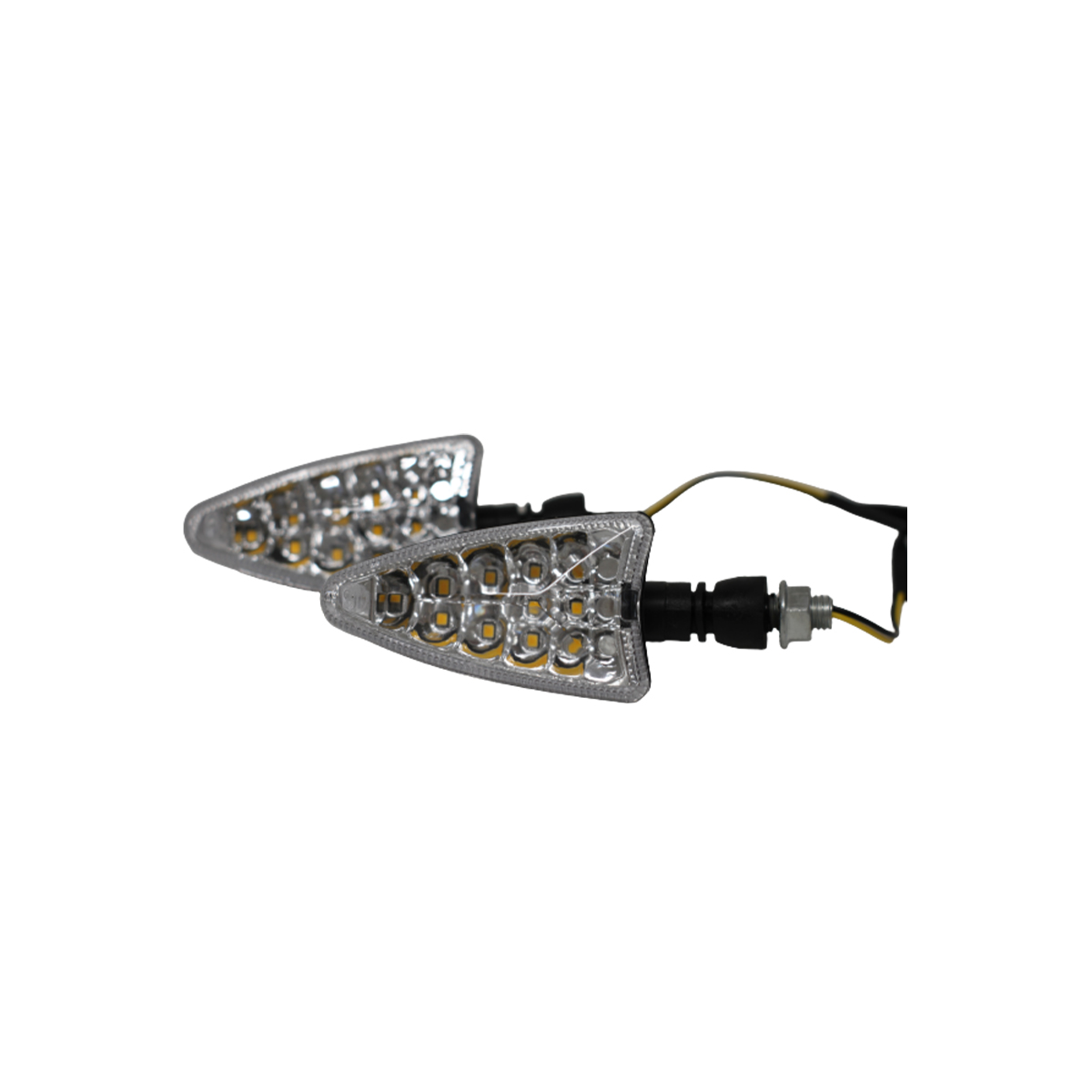 OFF ROAD FARO DE LED DE MOTO FARO DE GIRO UNIVERSAL AMBAR 12V 5W 1500 LUX JUEGO 2 UNIDADES - 8