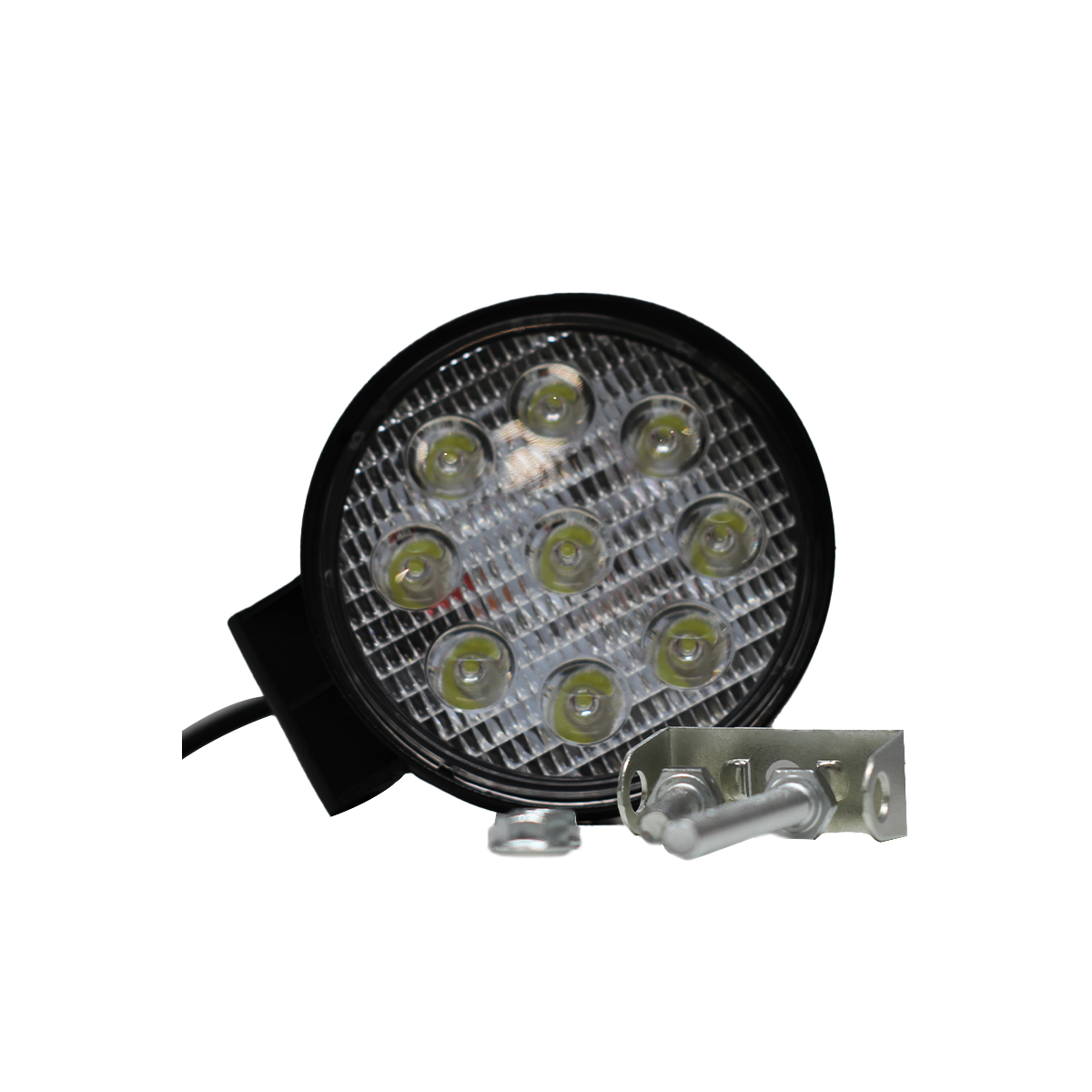OFF ROAD FARO DE LED FARO DE 9 LED REDONDO 27 WATTS 6CM PROFUNDIDAD BLANCO 12V - 24V ILUMINACION SPOT CANTIDAD POR CAJA MASTER 40 - 2