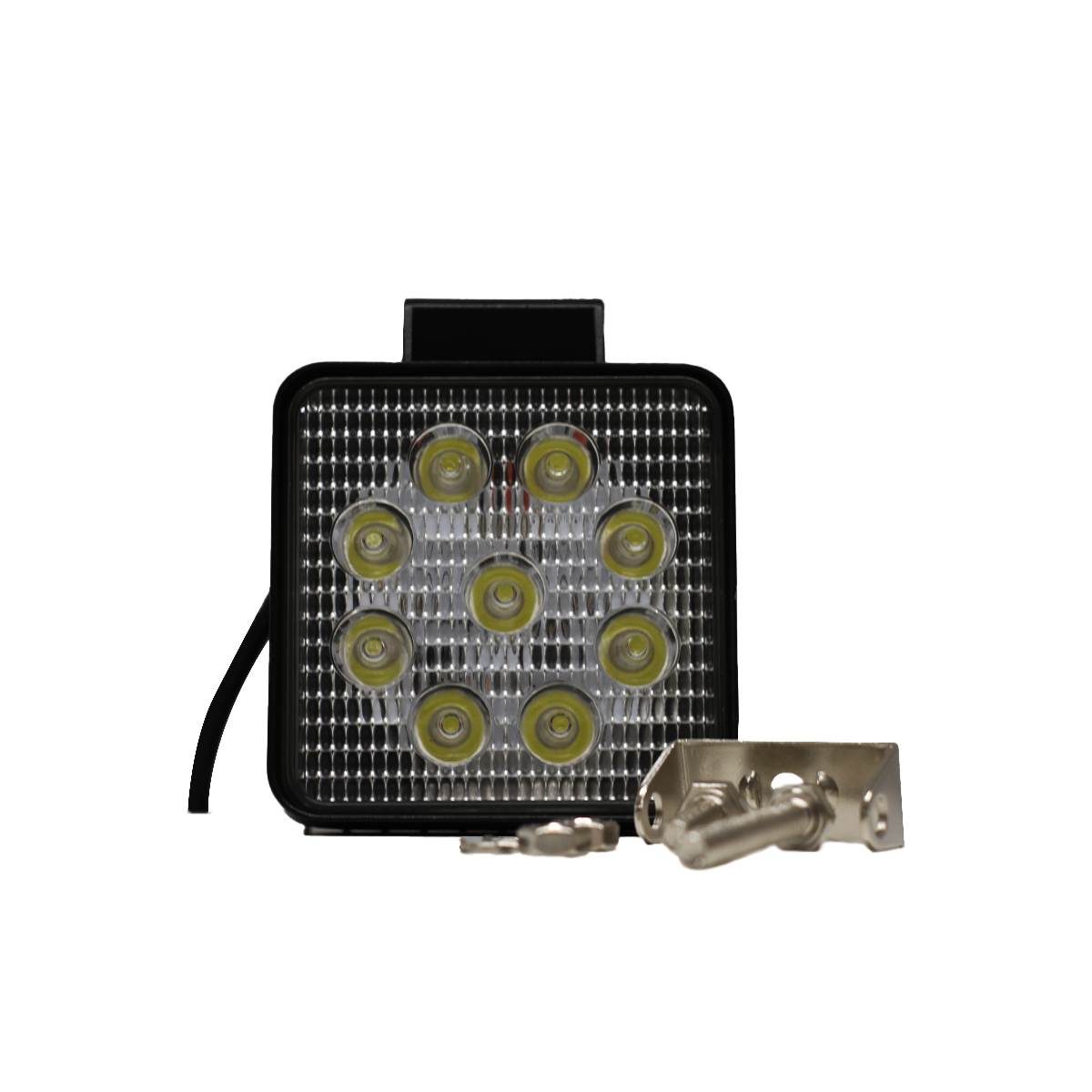 OFF ROAD FARO DE LED FARO DE 9 LED CUADRADO 27 WATTS 6CM PROFUNDIDAD BLANCO 12V - 24V ILUMINACION SPOT CANTIDAD POR CAJA MASTER 40 - 2