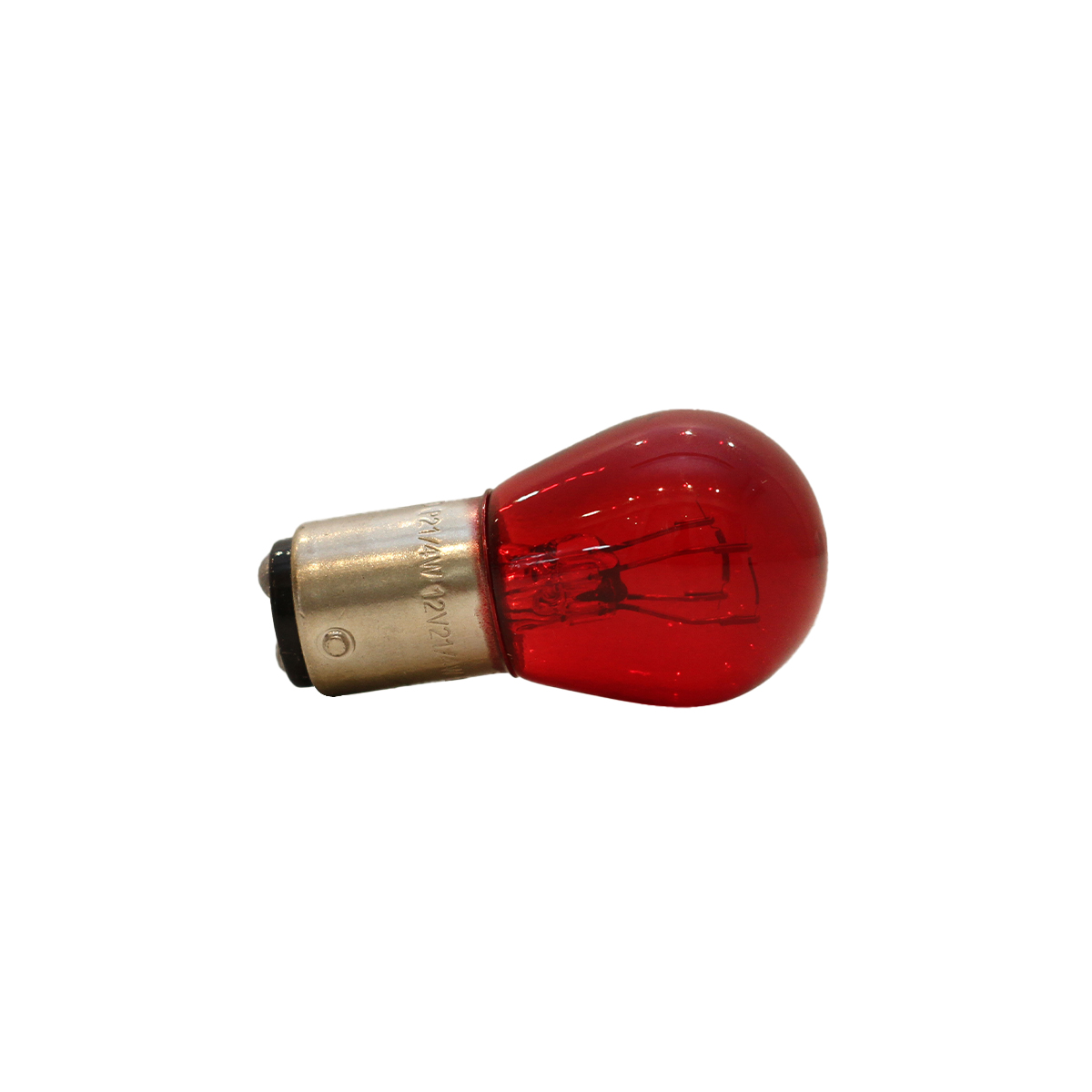 LAMPARAS DE SEÑALIZACION P21/4W 12V BAZ15D 1034 ROJA V PATAS DEFASADAS CANTIDAD POR CAJA MASTER 1000