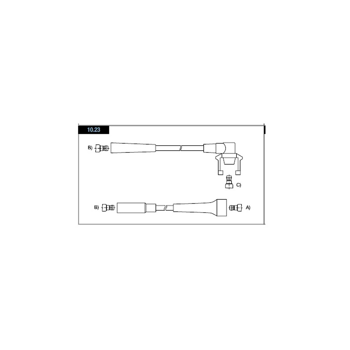 CABLE BUJIA 8 MM SUPRESION MAGNETICA RENAULT LAGUNA 1 8 RN - RT - 2 0 RT - RXE CONEXIÓN SAE