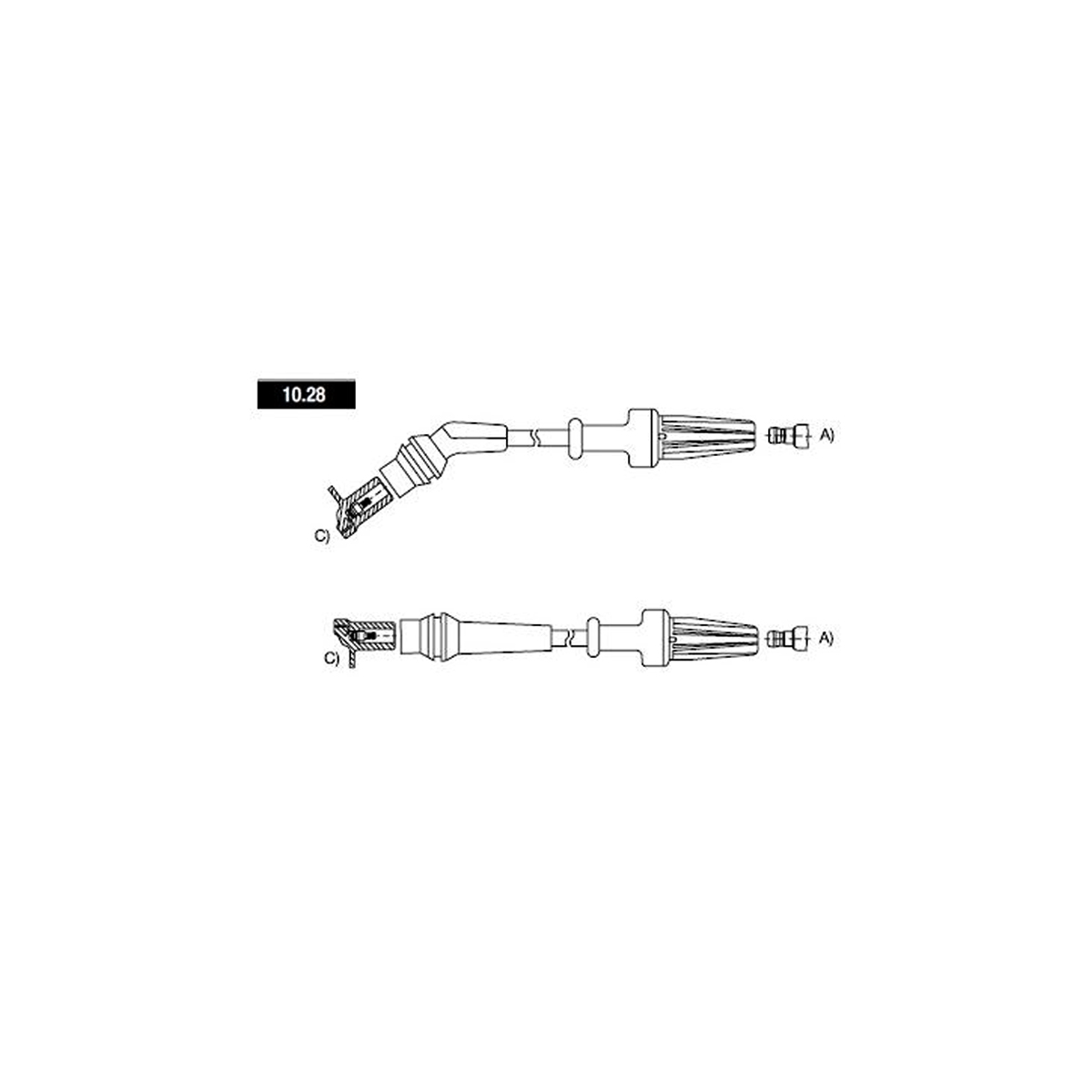 CABLE BUJIA 8 MM SUPRESION MAGNETICA RENAULT LAGUNA V6 3 0I RT - RXE CONEXIÓN M4 - PIN
