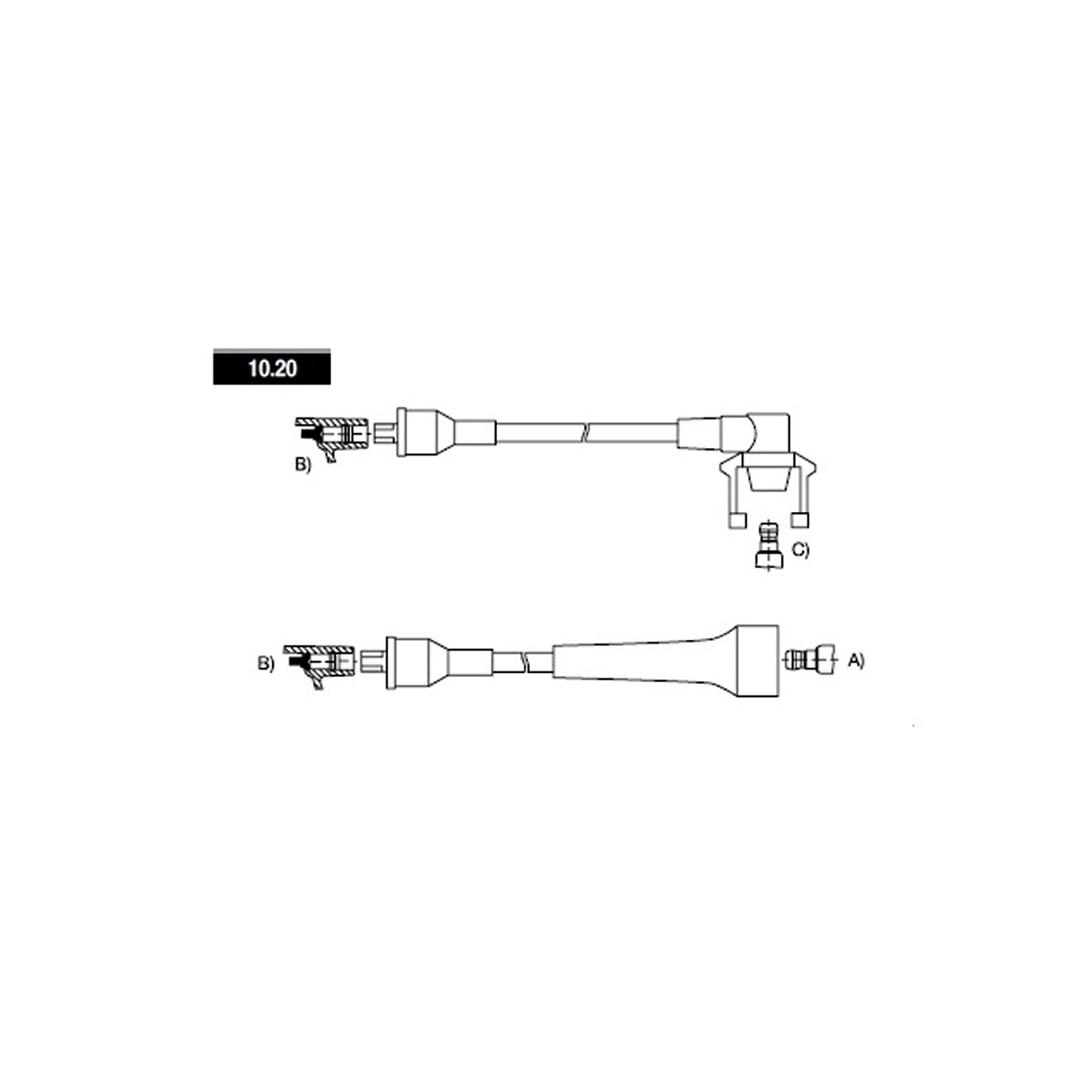 CABLE BUJIA 8 MM SUPRESION MAGNETICA RENAULT TWINGO DISTRIBUIDOR DUCELLIER