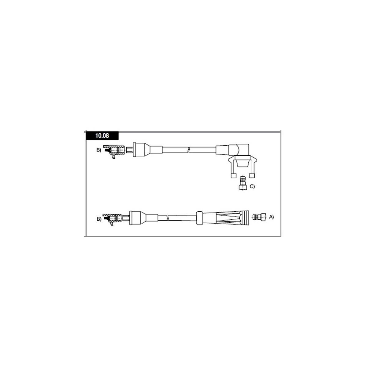 CABLE BUJIA 8 MM SUPRESION MAGNETICA RENAULT TRAFFIC 1 4 - 1 6 98 BOBINA SECA DISTRIBUIDOR MARELLI