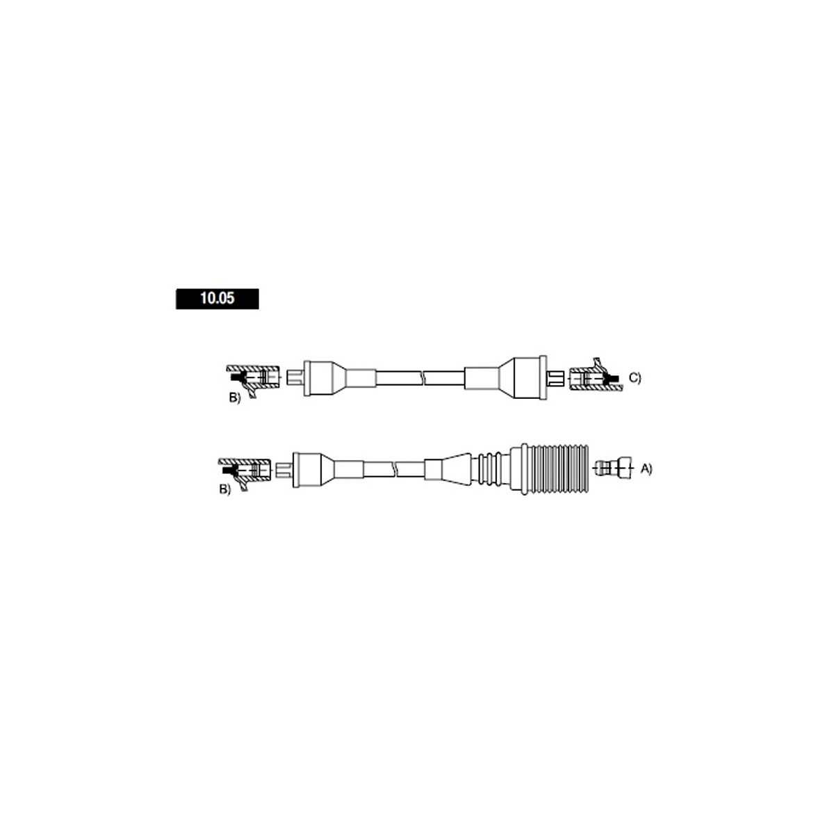 CABLE BUJIA 8 MM SUPRESION MAGNETICA RENAULT TRAFFIC 2 0 CABLE BOBINA LARGA