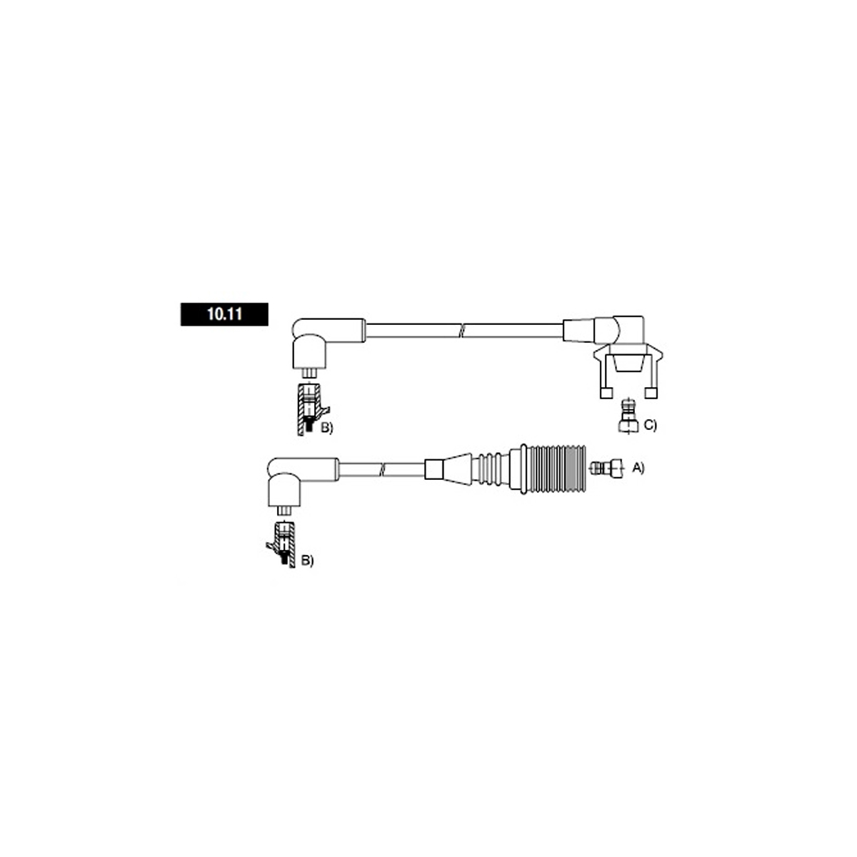 CABLE BUJIA 8 MM SUPRESION MAGNETICA RENAULT TRAFFIC 2 0 95 BOBINA SECA