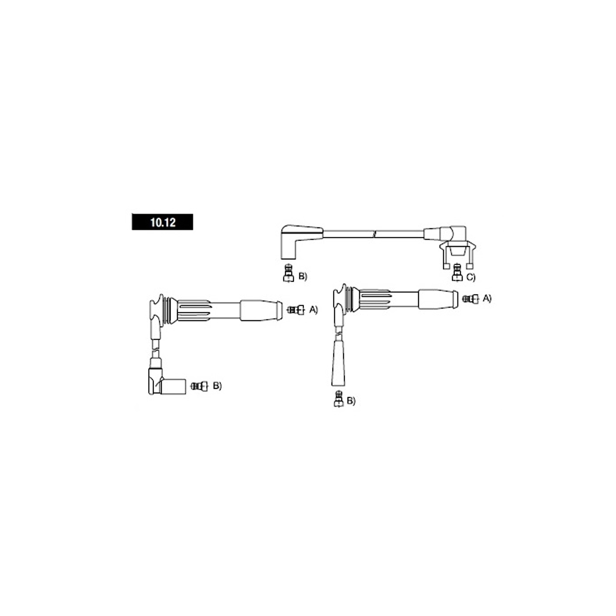 CABLE BUJIA 8 MM SUPRESION MAGNETICA RENAULT 19 16V 1 8 - CLIO 1 8 16V - WILLIAMS 2 0 16V CONEXIÓN SAE