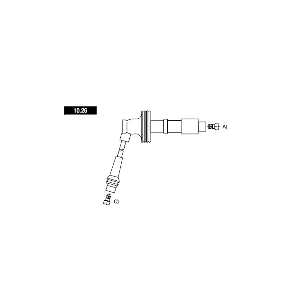 CABLE BUJIA 8 MM SUPRESION MAGNETICA RENAULT LAGUNA RTI - RXE - SAFRANE RTE - RTX 16V - VOLVO S40 - V40 16V CONEXION SAE