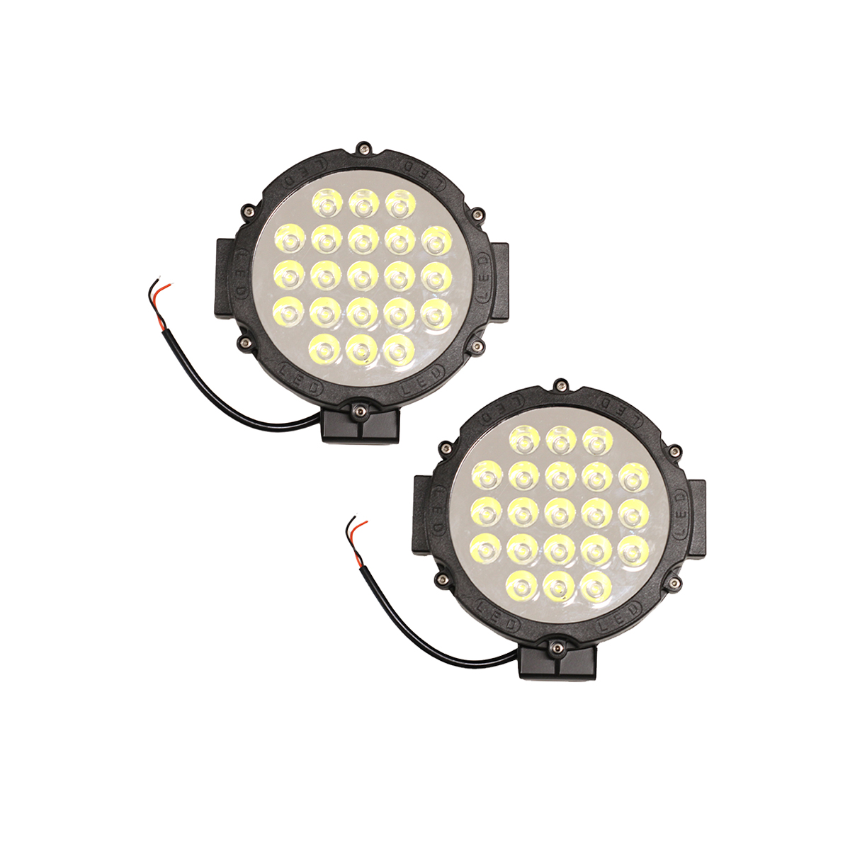 OFF ROAD FARO DE LED FARO DE LED REDONDO - 21 LED 90W MAS PLACA SMD  UNO  BLANCO 10.8x2x11CM - 7