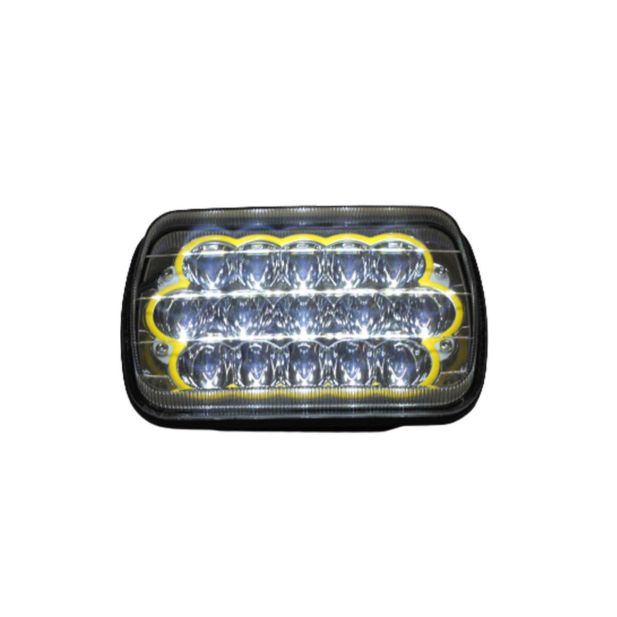 OFF ROAD FARO DE LED FARO DE LED RECTANGULAR 15 LED 45W COLOR  BLANCO  20X6X14CM  AUREOLA BLANCA - 6