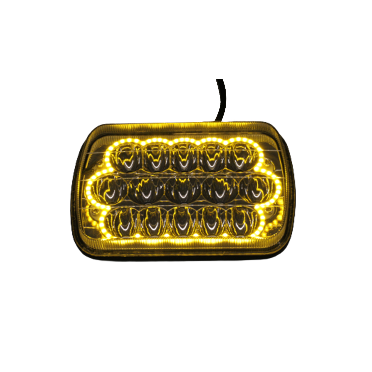 OFF ROAD FARO DE LED FARO DE LED RECTANGULAR 15 LED 45W COLOR  BLANCO  20X6X14CM  AUREOLA BLANCA - 8