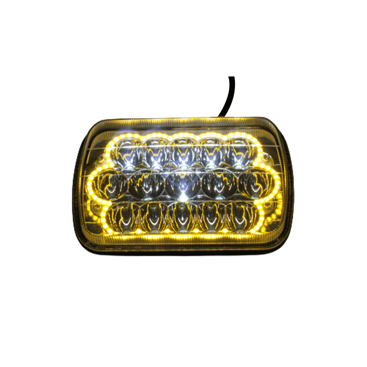 OFF ROAD FARO DE LED FARO DE LED RECTANGULAR 15 LED 45W COLOR  BLANCO  20X6X14CM  AUREOLA BLANCA - 9