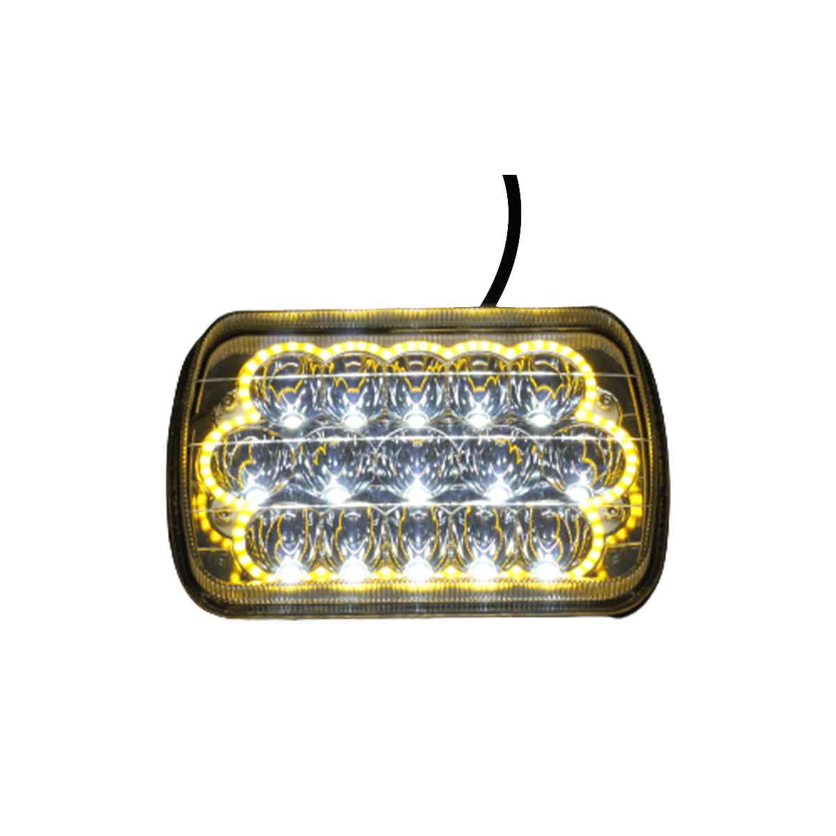 OFF ROAD FARO DE LED FARO DE LED RECTANGULAR 15 LED 45W COLOR  BLANCO  20X6X14CM  AUREOLA BLANCA - 10