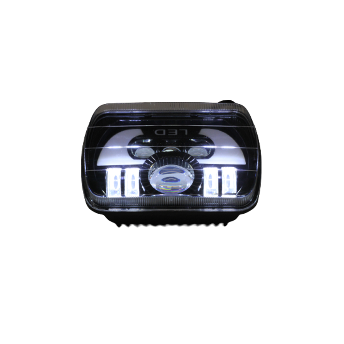 OFF ROAD FARO DE LED LUZ MULTILED BLANCA Y AMBAR CON FUNCION ALTA Y BAJA  9V-36V 140 WATTS  MEDIDAS 7" - 7
