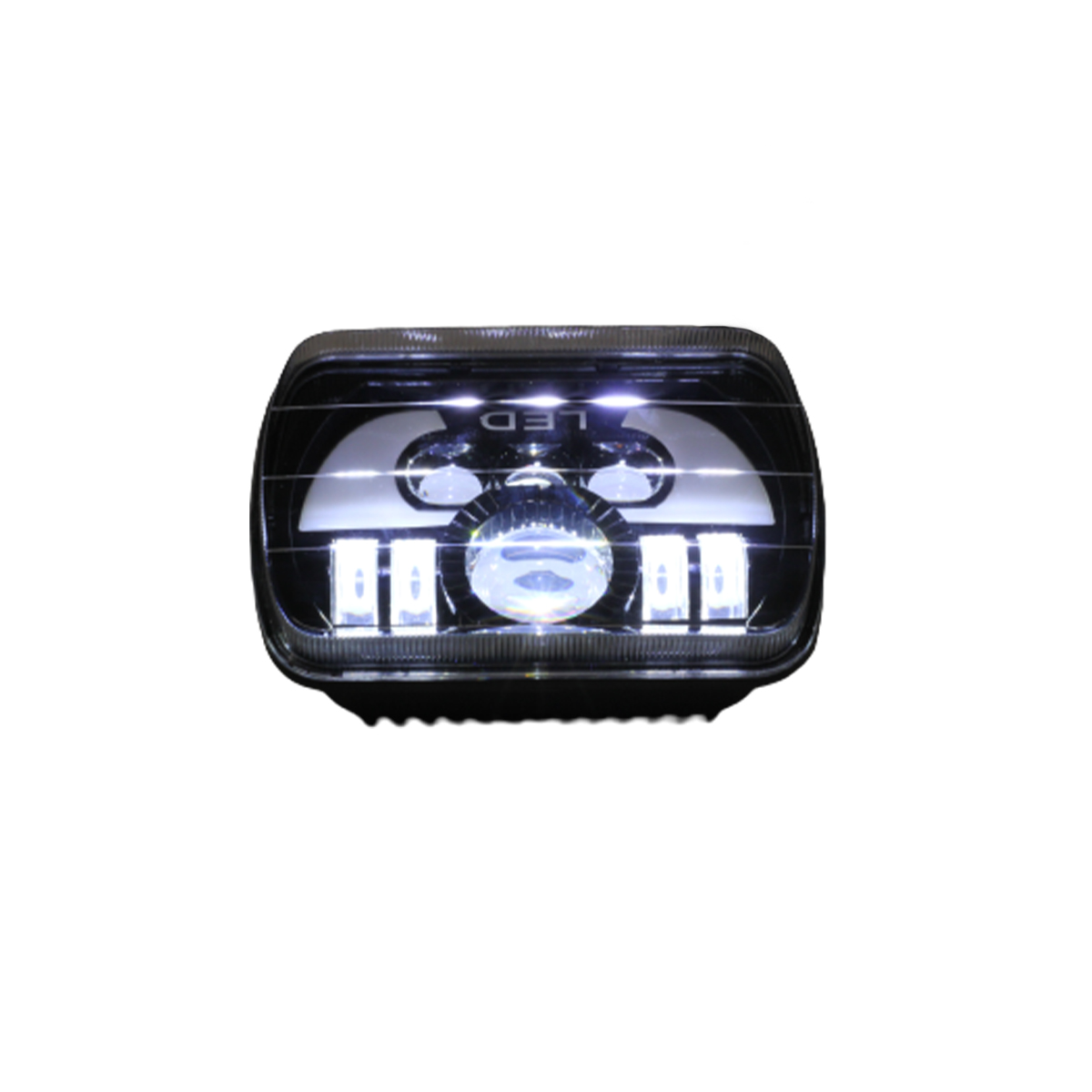 OFF ROAD FARO DE LED LUZ MULTILED BLANCA Y AMBAR CON FUNCION ALTA Y BAJA  9V-36V 140 WATTS  MEDIDAS 7" - 8