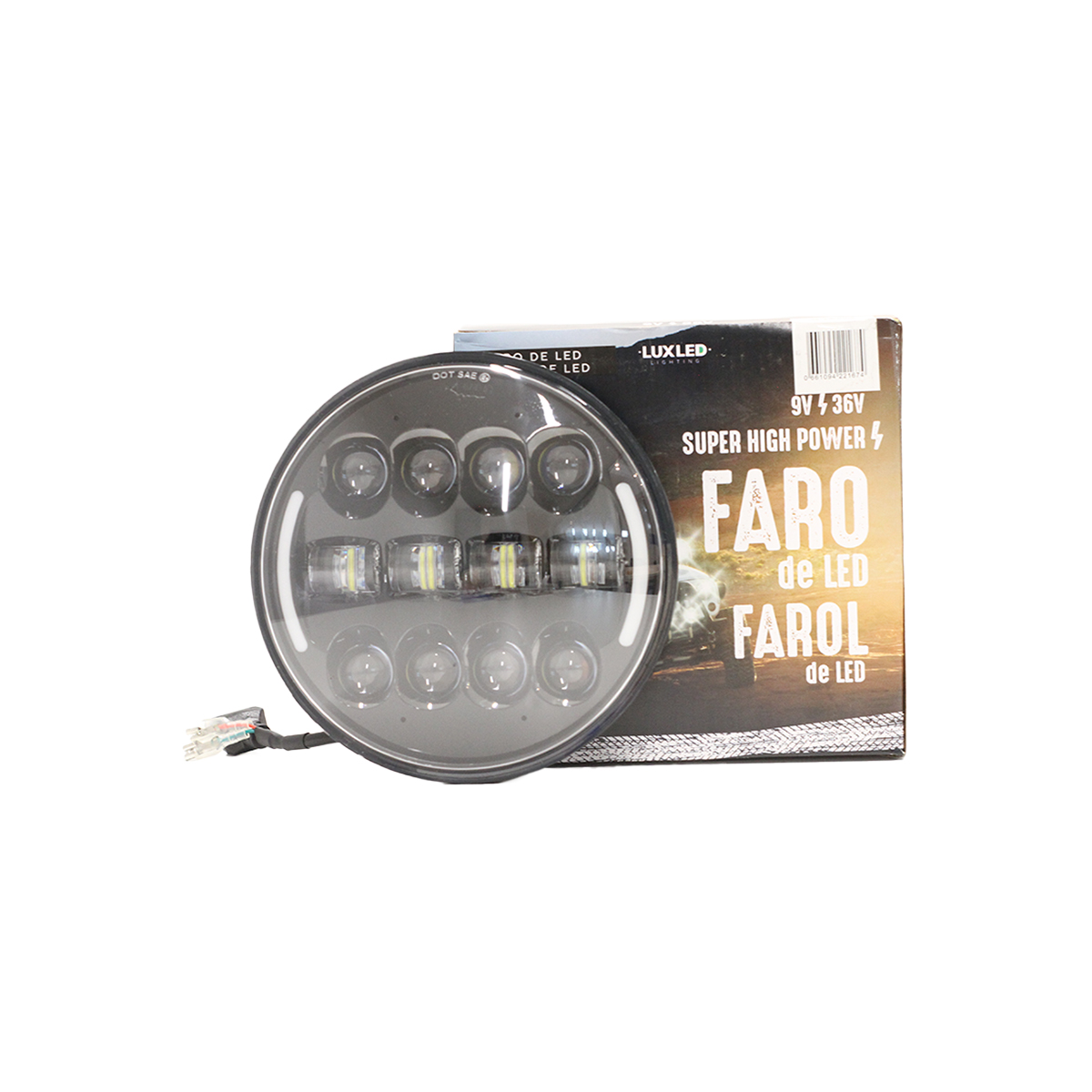 OFF ROAD FARO DE LED FARO LED 7 40W 13 LED + TIRAS DRL BLANCA Y AMBAR CON FUNCION ALTA Y BAJA - 2