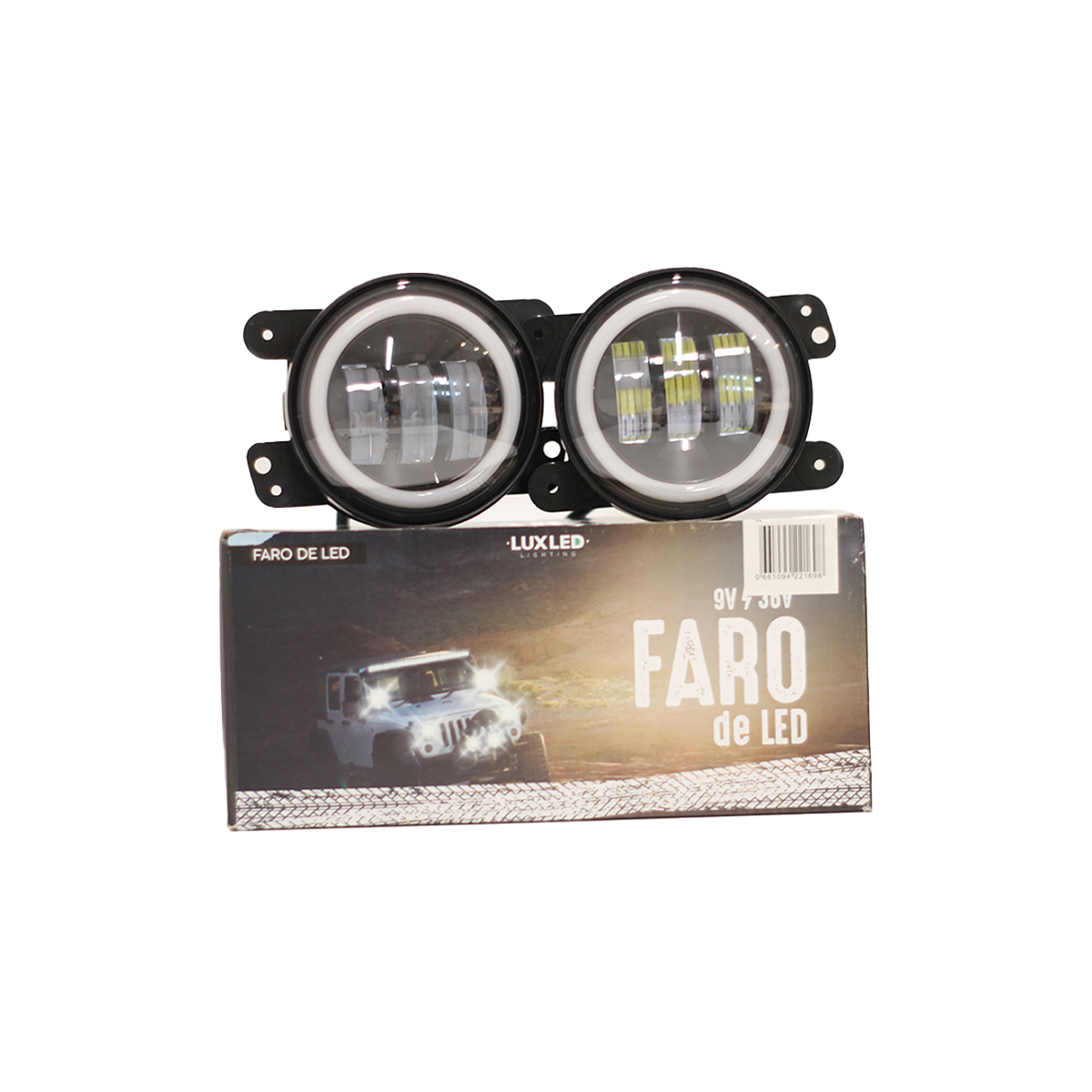 OFF ROAD FARO DE LED JUEGO FARO LED 3.5 30W 9 LED FARO AUXILIAR CON FICHA Y  CABLE DE INSTALACION INCLUIDO + ARO BLANCO Y AMBAR. CANTIDAD POR CAJA MASTER 20 - 2