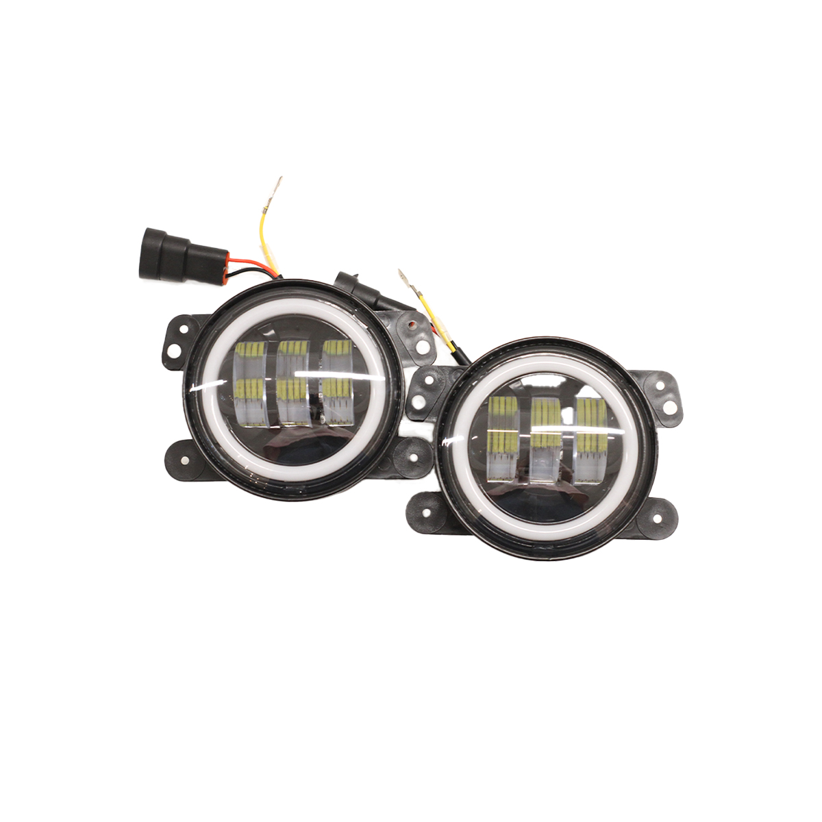 OFF ROAD FARO DE LED JUEGO FARO LED 3.5 30W 9 LED FARO AUXILIAR CON FICHA Y  CABLE DE INSTALACION INCLUIDO + ARO BLANCO Y AMBAR. CANTIDAD POR CAJA MASTER 20 - 4