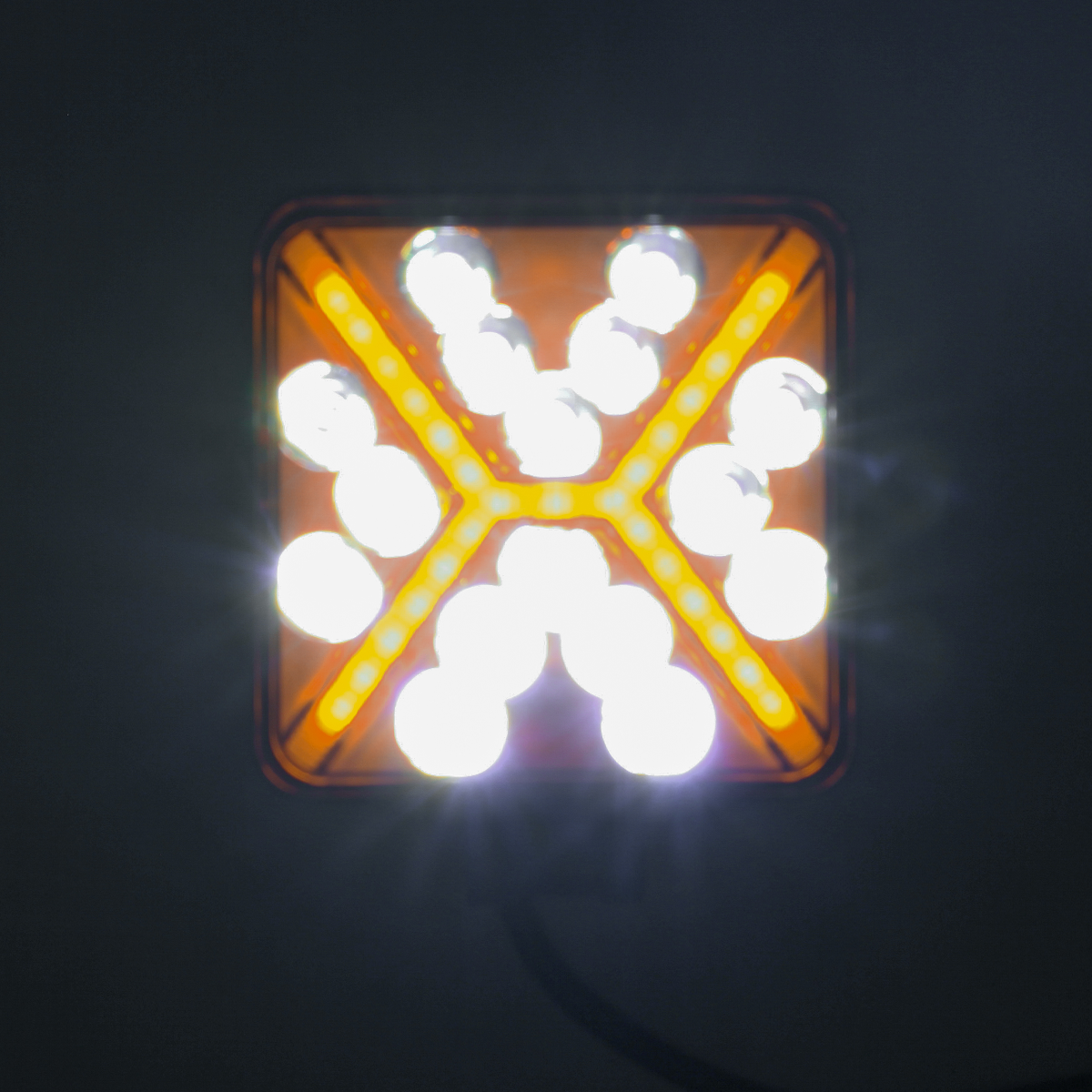 OFF ROAD FARO DE LED FARO DE LED CUADRADO - 16 LED 48W  BLANCO . 10X2X11CM CON MERCEDEZ BENZ DRL BLANCO - 5