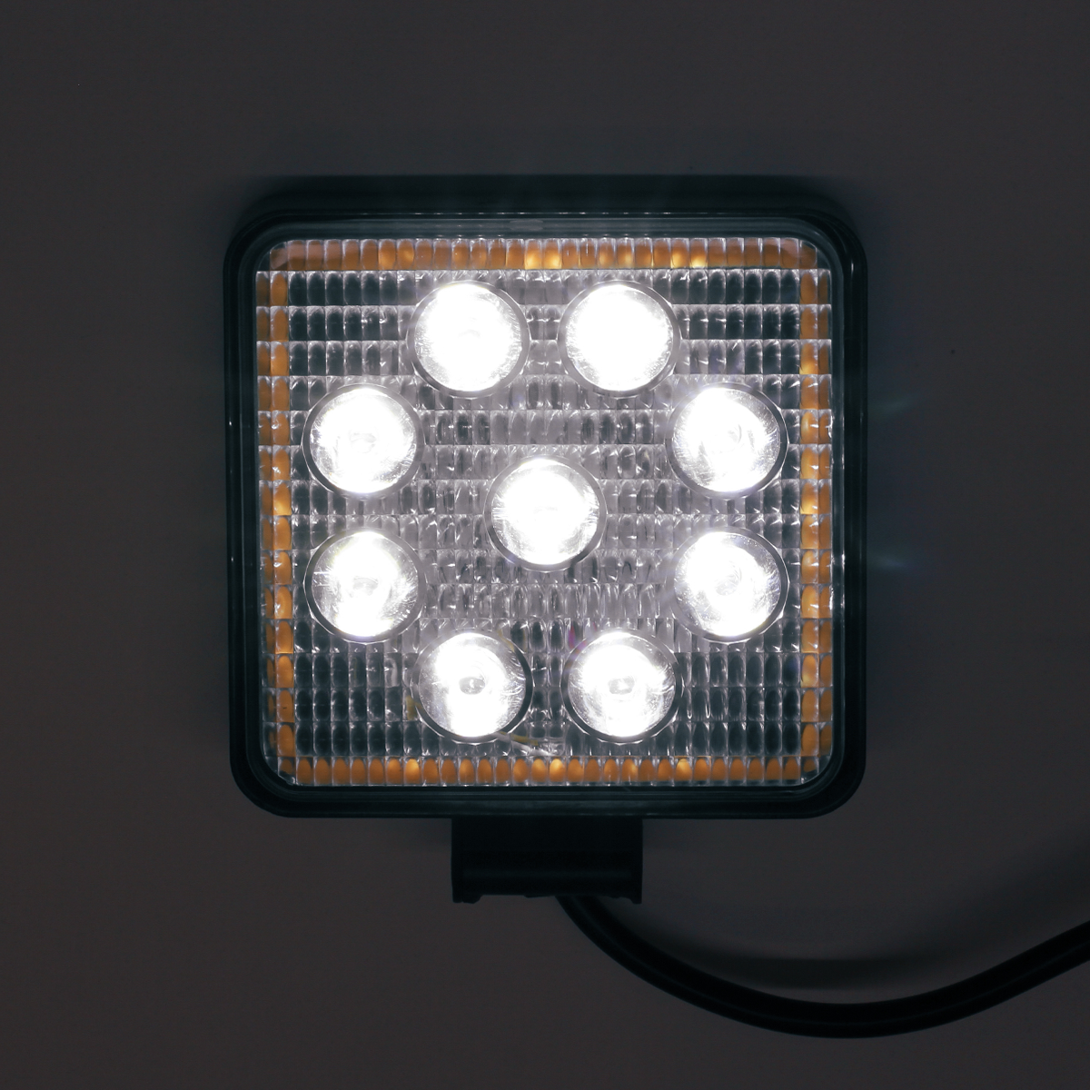 OFF ROAD FARO DE LED FARO DE LED CUADRADO - 9 LED 27W BLANCO CON AUREOLA BLANCO 10.8X2X11CM - 5