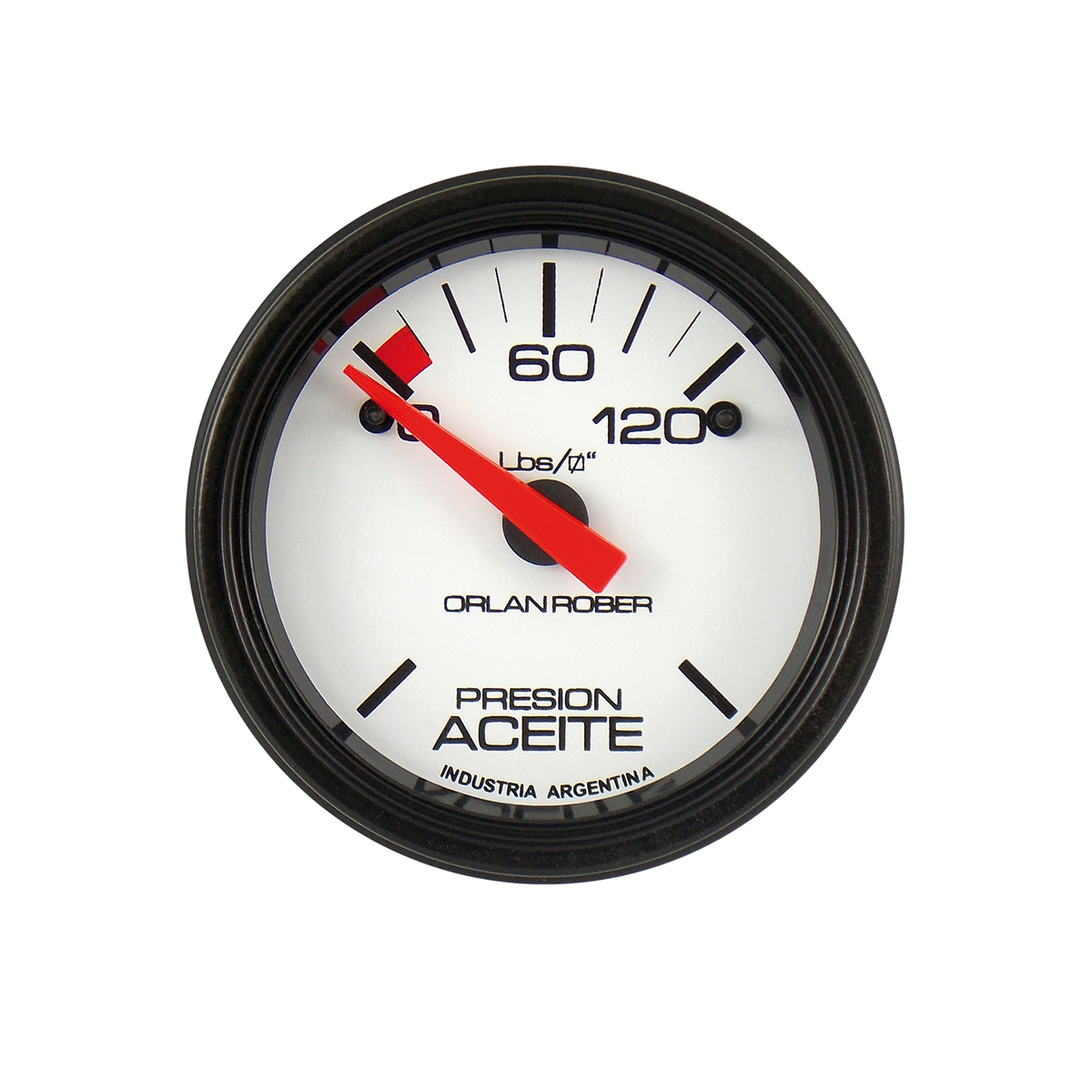 INSTRUMENTAL CLASSIC 52 MM BLANCO MANOMETRO ELECTRICO 0-80LBS-PULG2-12V