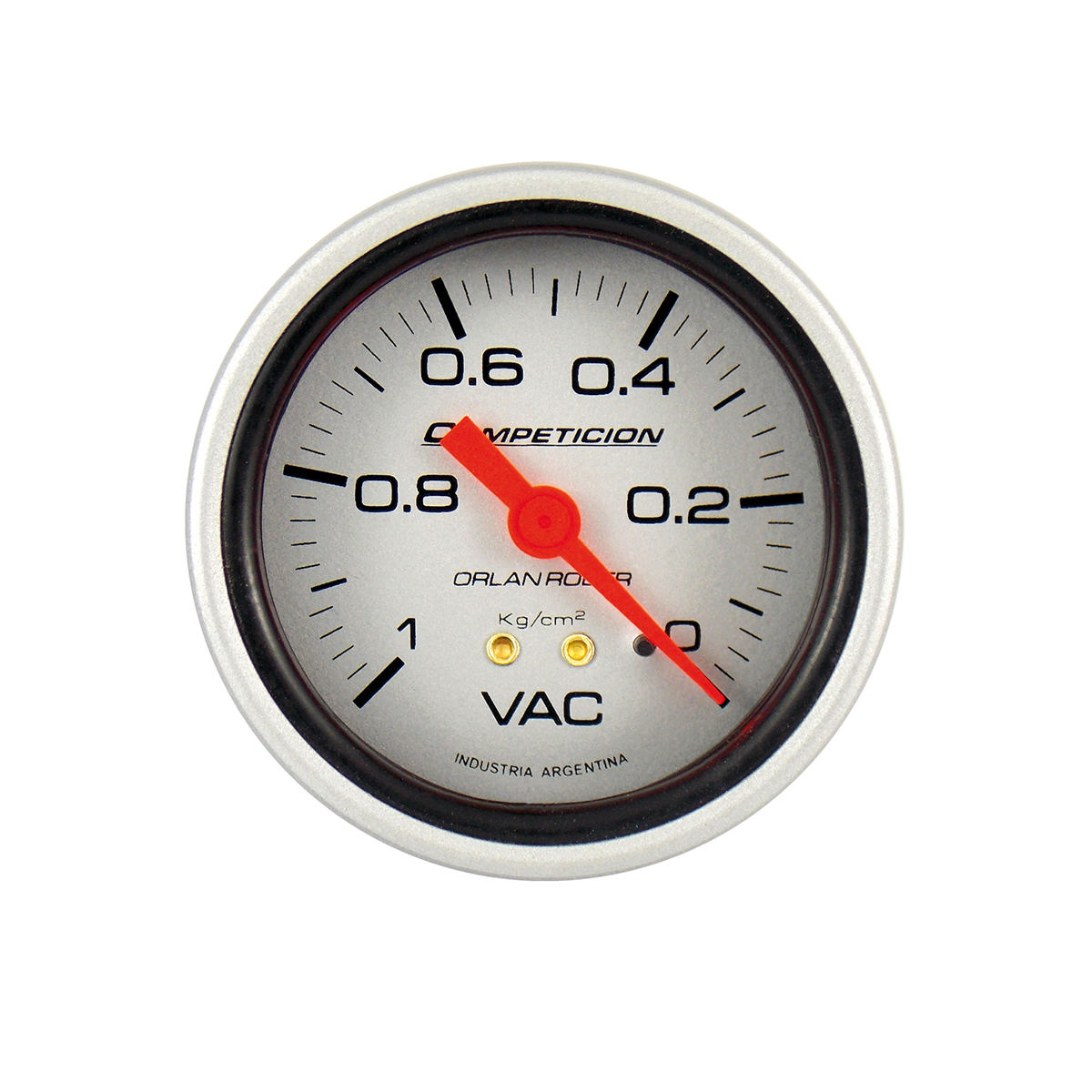 INSTRUMENTAL COMPETICION 62 MM PLATA VACUOMETRO VACIO 0-1 KG-CM